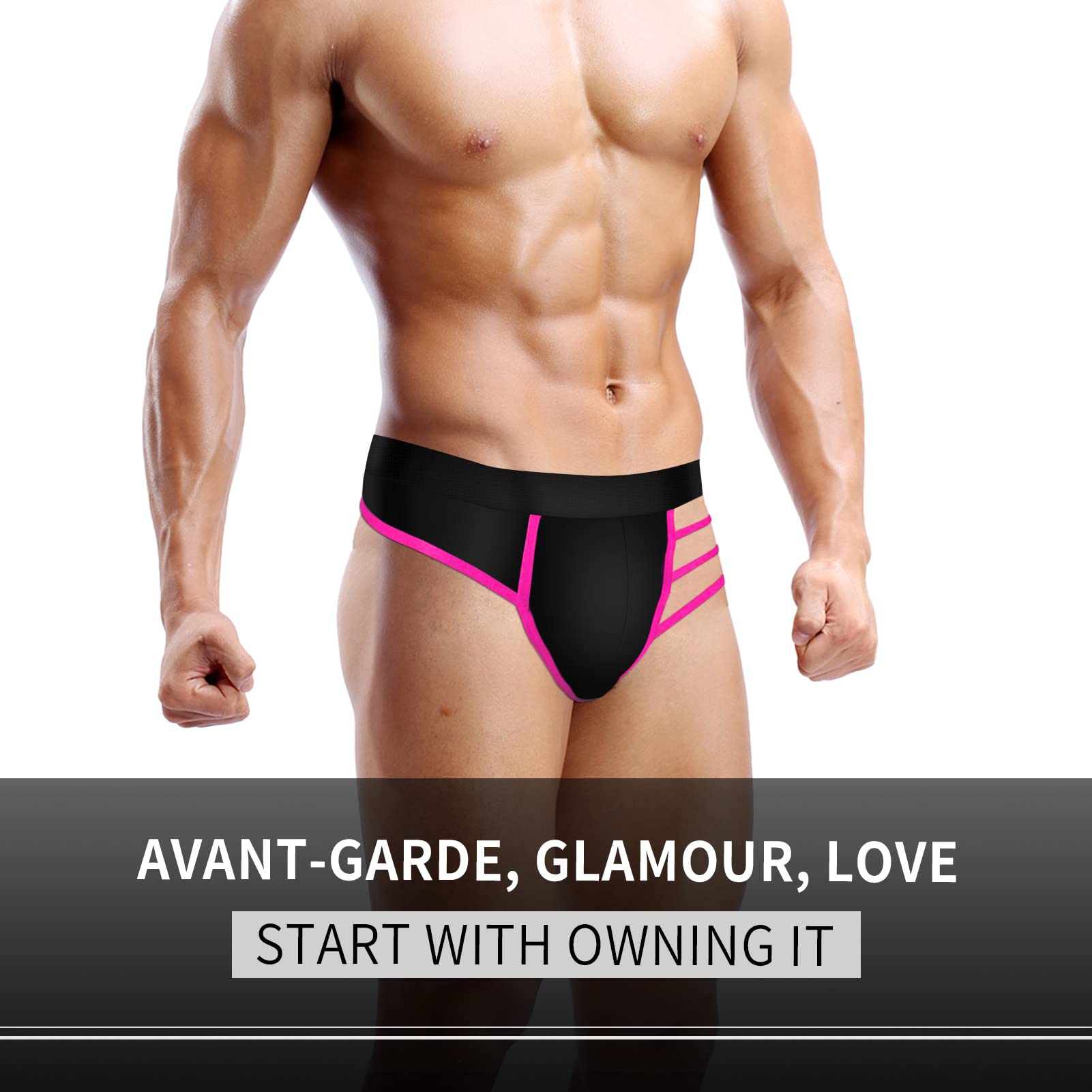 JEERLEEP Men's Sexy Lingerie Thongs G-String Underwear for Men - Comfortable & Breathable Low Rise Briefs for Intimate Wear, Sleepwear & Special Occasions