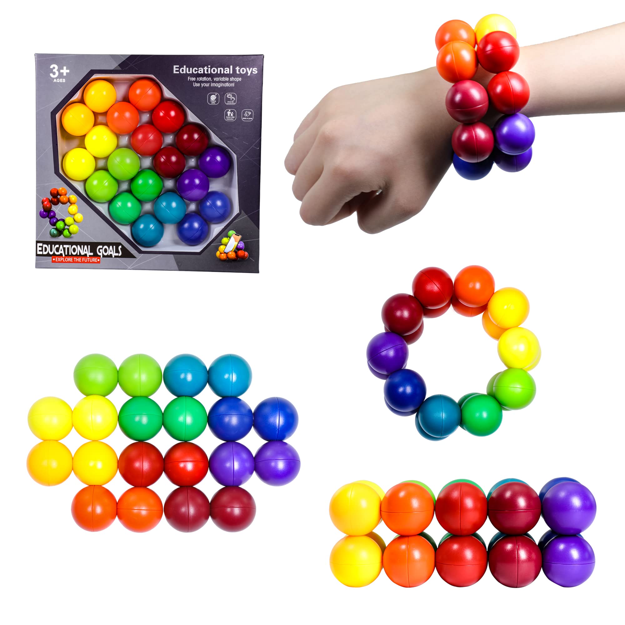 Sensory Fidget Toys for Stress Relief & Focus - Educational Learning Toys for Kids Ages 8-15, Adults | Classroom, Montessori & Preschool Activities | Perfect for ADHD, Anxiety & Calming (Boys & Girls)