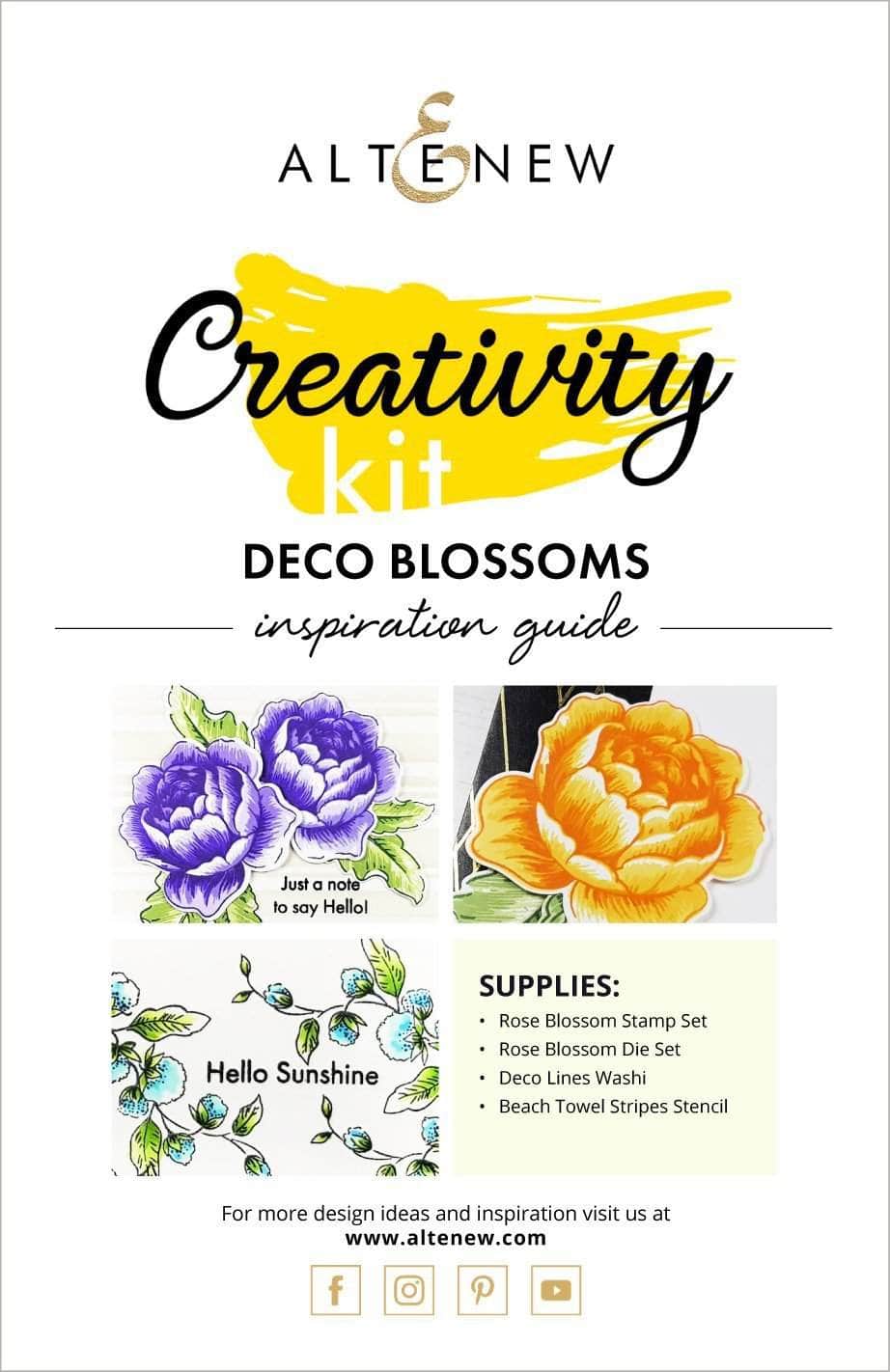 Deco Blossoms Creativity Kit - DIY Floral Art Inspiration Guide for Home Decor, Scrapbooking & Gift Making