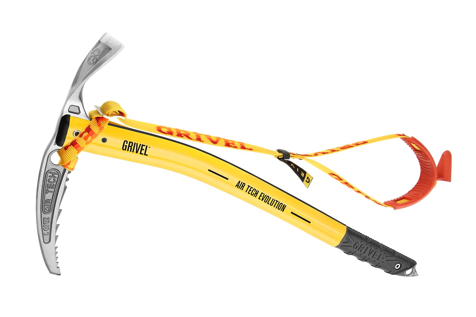 Grivel Air Tech Evo G-Bone Ice Axe with Long Leash - 48cm Lightweight Mountaineering Tool for Alpine Climbing, Glacier Travel & Ice Climbing Adventures