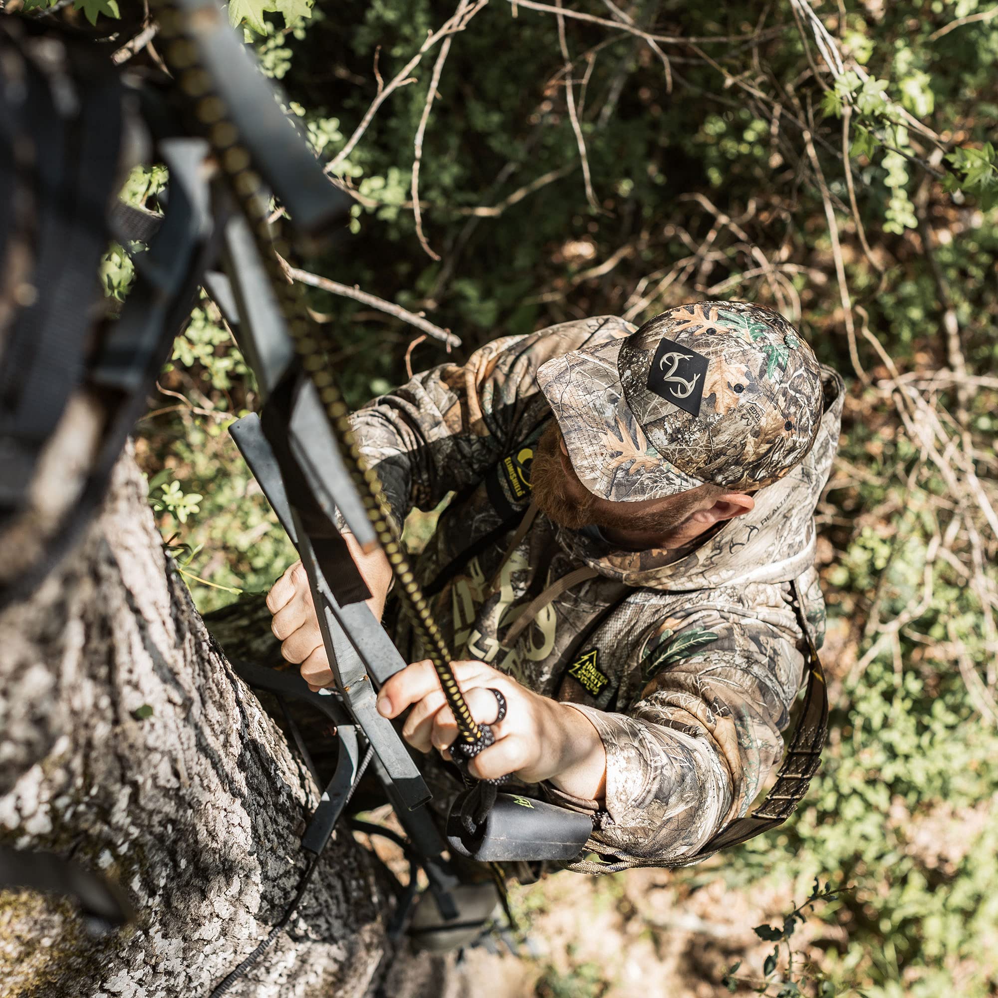Hunter Safety System Reflective Lifeline - Tree Stand Safety Harness for Hunting - High Visibility Fall Protection Gear for Tree Stand Hunters (Perfect for Low Light & Night Hunting)