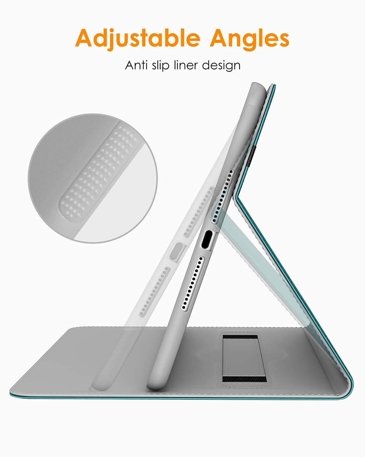 Premium Leather Folio Stand Cover Case for iPad 9.7 Inch (5th/6th Gen 2018/2017, iPad Pro 9.7, Air 2/Air) with Apple Pencil Holder - Green | Protective iPad Case for Work, School & Travel