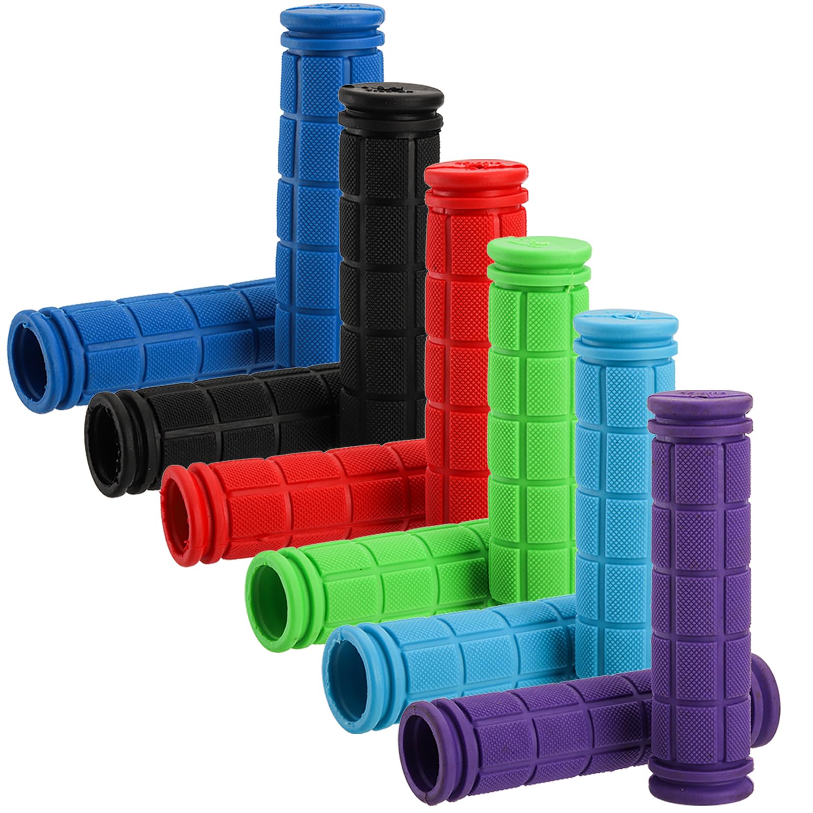Suwimut 12-Piece Non-Slip Rubber Bike Handlebar Grips for Kids - Replacement Bicycle Hand Grips for Scooters, Beach Cruisers, Mountain Bikes, Foldable Bikes & BMX | Perfect for Commuting, Off-Road Adventures & Kids' Bikes