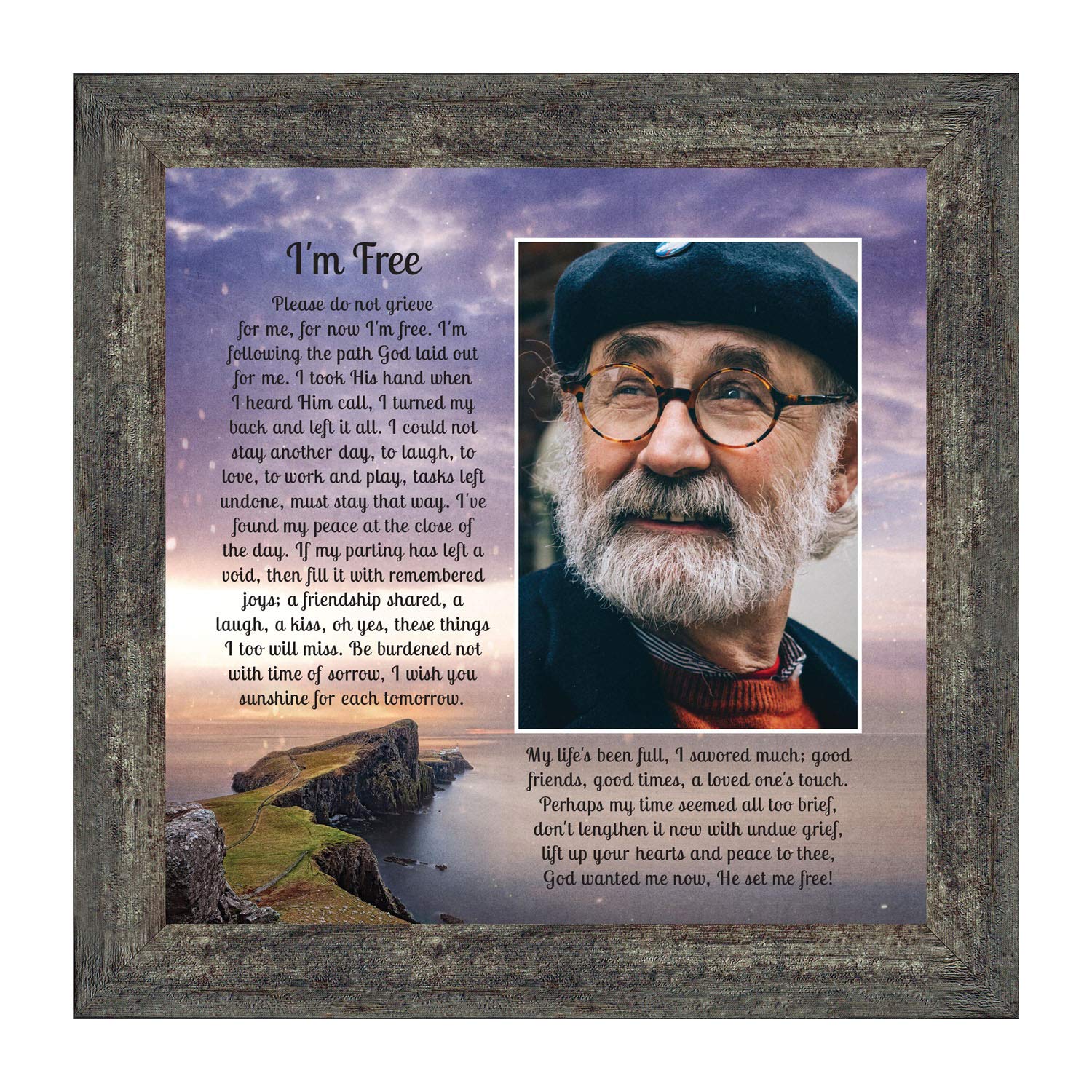 Memorial Picture Frame for Mom - Sympathy Bereavement Gift for Home Décor