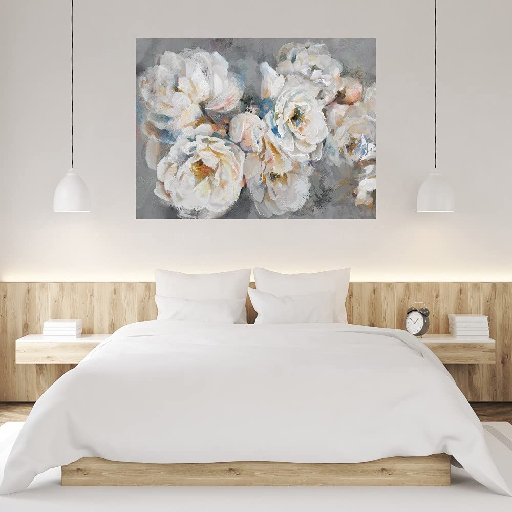 Petal Dance Fine Art Canvas Wall Decor - 56x42 Inch Hand-Painted Floral Painting for Living Room, Bedroom, Office - Ready to Hang Home & Office Wall Art - Perfect for Modern, Boho & Farmhouse Decor Styles
