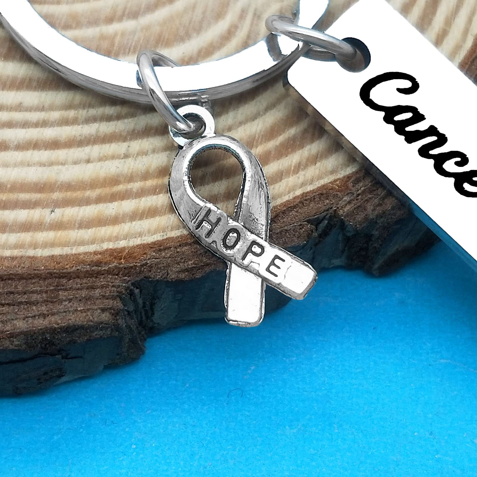 Courageous Cancer Survivor Keychain - Inspirational Gift for Cancer Fighters & Survivors - Get Well Soon Present for Women & Men - Perfect for Awareness Events, Support Groups & Daily Encouragement
