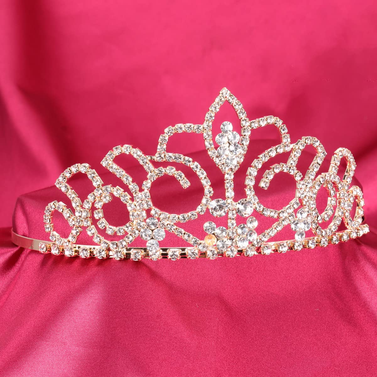 Sparkling Crystal Rhinestone Tiara Headband for Brides – Elegant Wedding Crown for Bridal Party, Prom, Quinceañera & Special Occasions