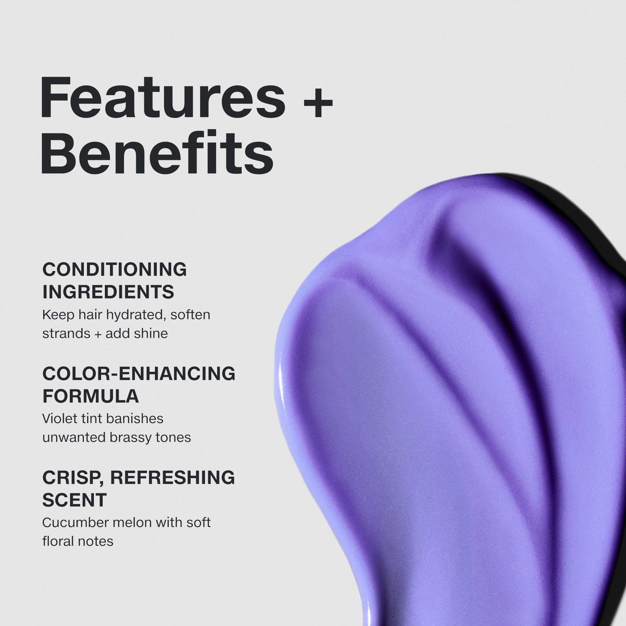 Platinum Blonde Violet Toning Conditioner for Blonde & Silver Hair - Neutralizes Brassiness & Enhances Shine - Perfect for Color-Treated, Bleached, or Gray Hair Care Routine