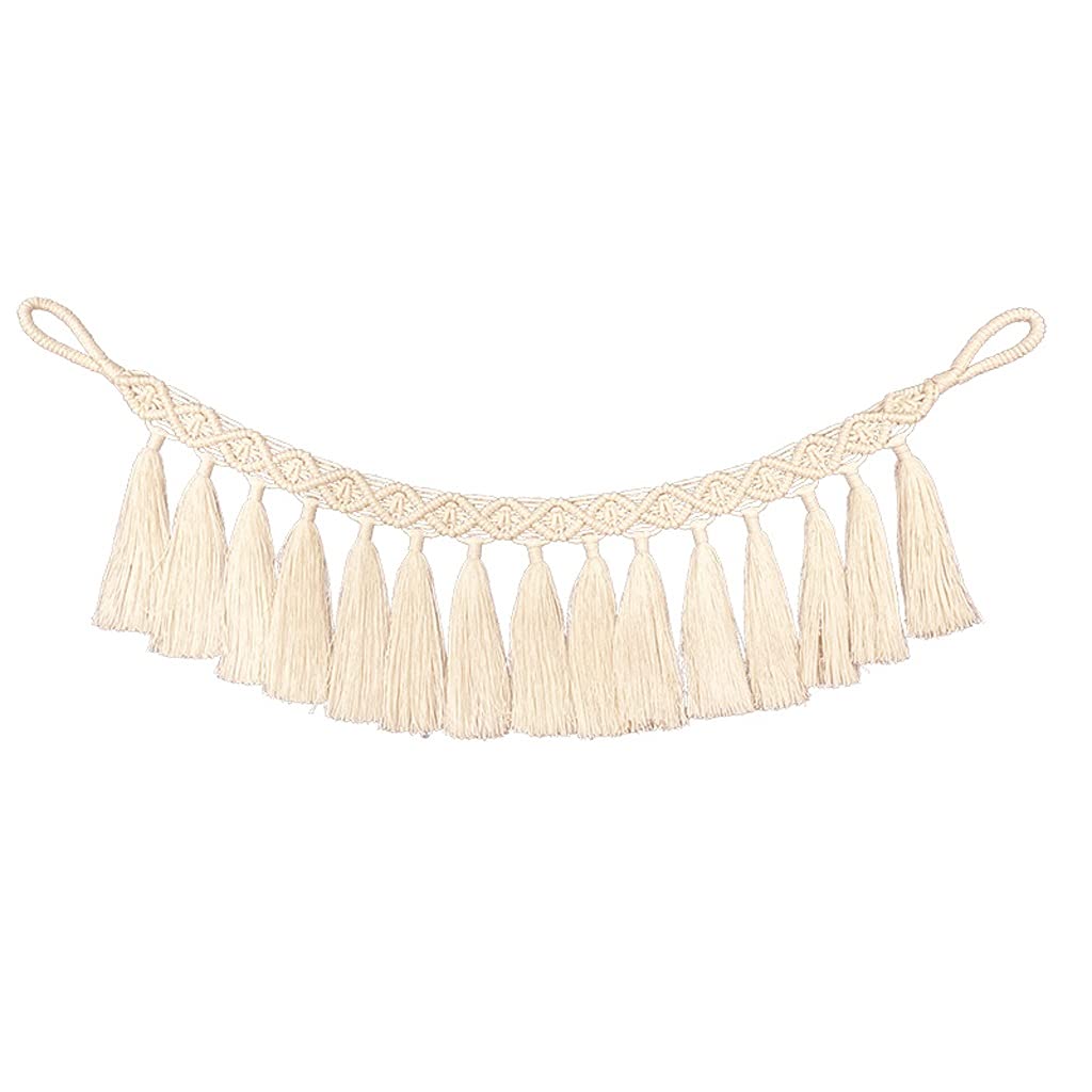 Bohemian Hand-Woven Curtain Tiebacks with Tassels - CHSOW Decorative Curtain Straps & Ropes for Window Dressing, Living Room & Bedroom Decor
