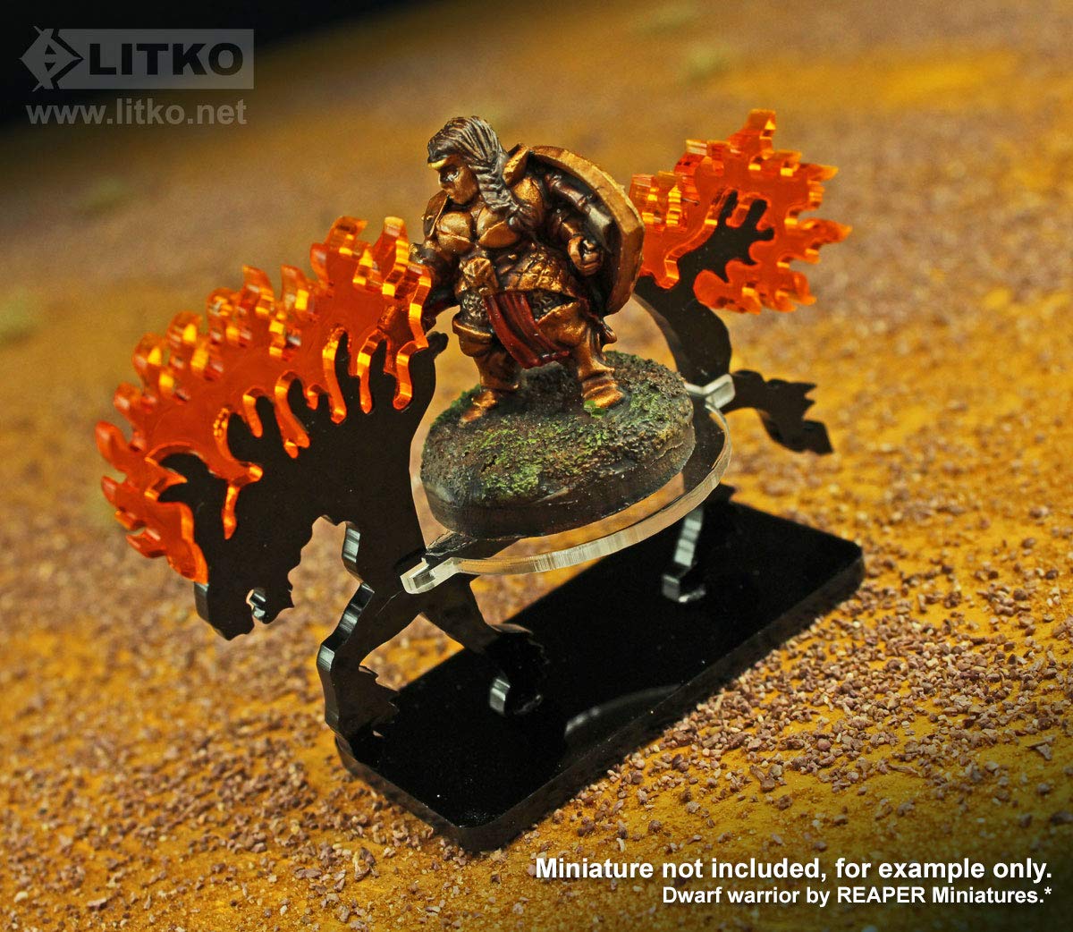 LITKO Character Mount - Nightmare Steed & Hell Horse Demon Miniature for D&D and Pathfinder RPG | 25mm Base | Tabletop Gaming Accessory for Fantasy Battles and Role-Playing Scenarios