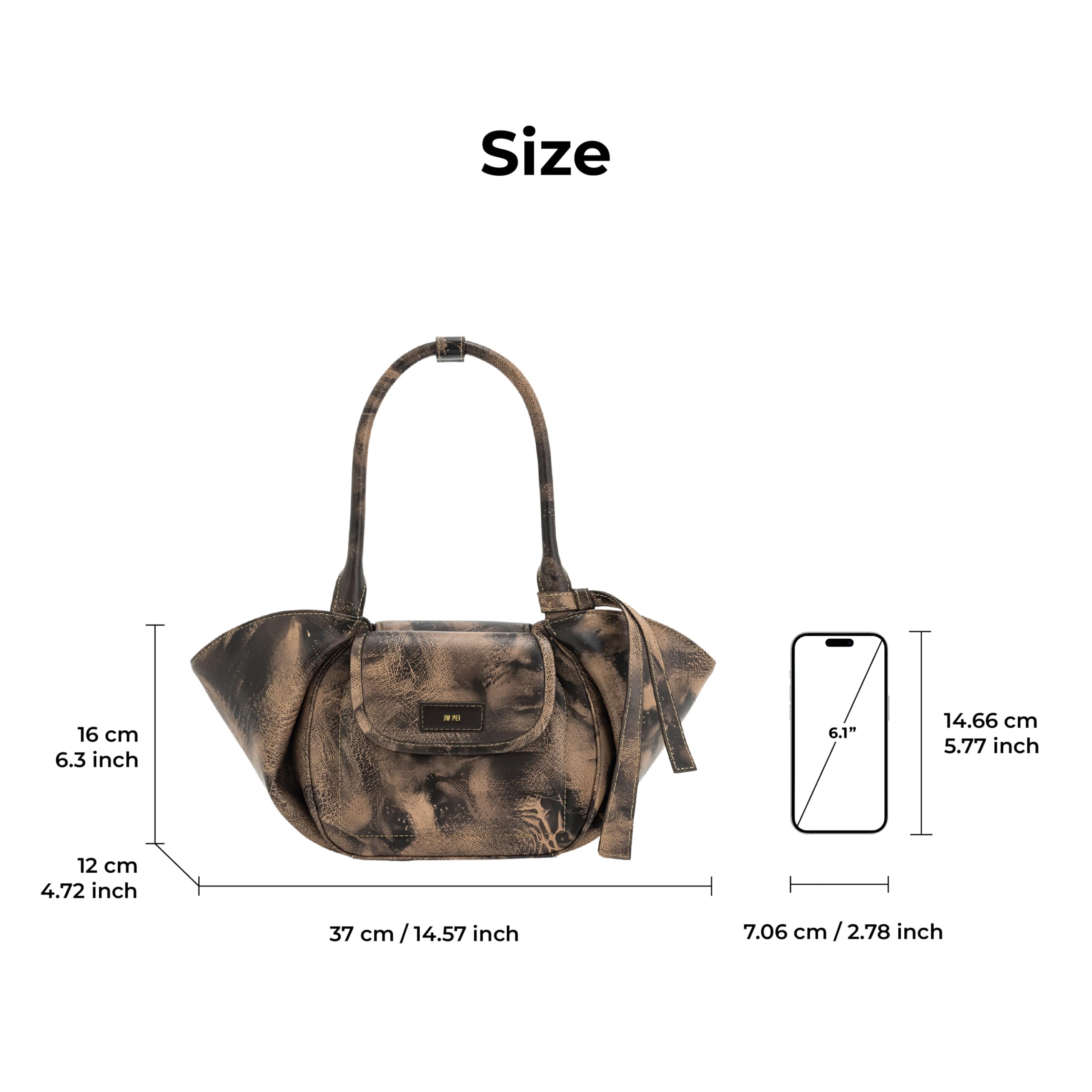 JW PEI Women's Zoey Crossbody Bag with Pockets - Stylish Vegan Leather Shoulder Purse for Work, Travel & Everyday Use