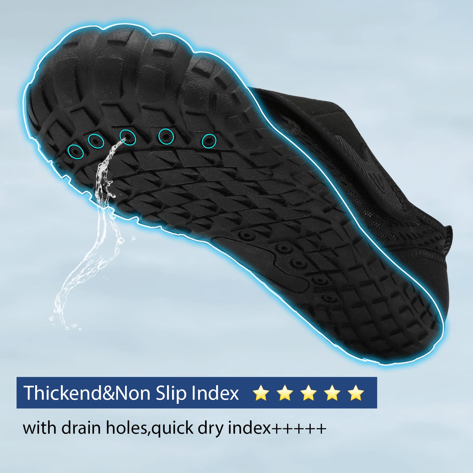 Spesoul Water Shoes for Women & Men - Barefoot Swim Beach Aqua Shoes - Quick Dry for Pool, Hiking, Training & Outdoor Water Sports - Perfect for Beach, Surfing, Kayaking & Water Aerobics