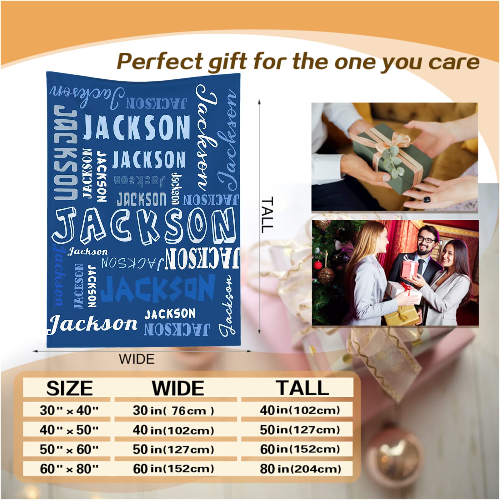 Personalized Name Blanket for Kids, Baby & Adults - Custom Fleece Blanket with Name - Perfect Gift for Christmas, Birthday, Baby Shower - Cozy & Warm for Nursery, Bedroom, Travel & Cuddling
