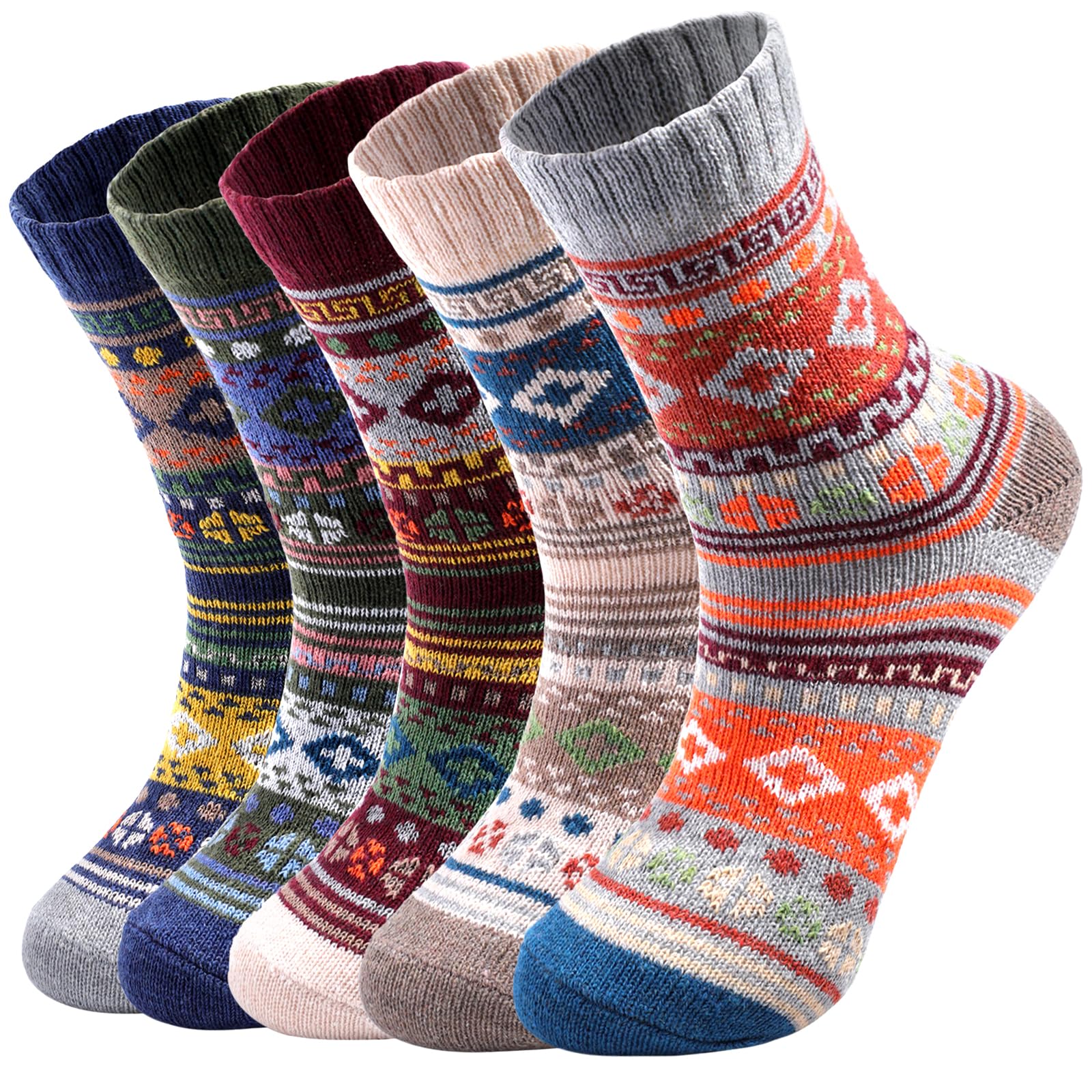 Premium Wool Socks for Women & Men - Ultra Warm Winter Thermal Socks, Soft Thick Knit Crew Boot Socks for Cold Weather - Perfect for Hiking, Snow Boots & Indoor Comfort