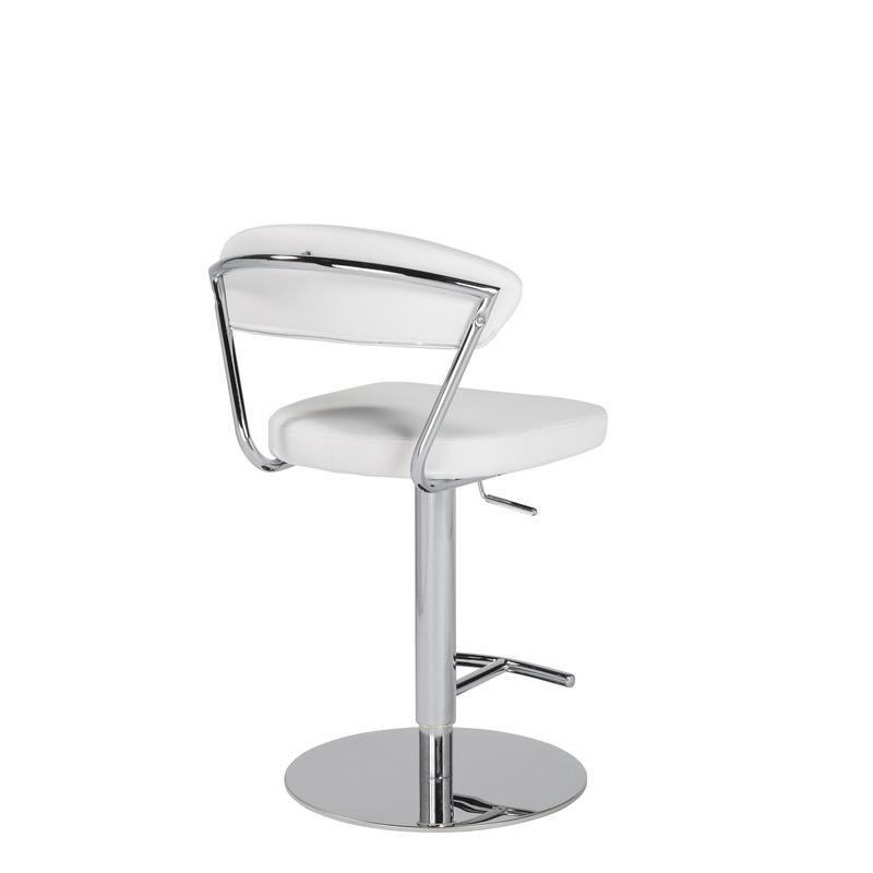 EURO Draco Adjustable Height Bar Stool - Modern Kitchen Island & Counter Stool for Home, Bar, Restaurant - Comfortable Swivel Seat with Footrest