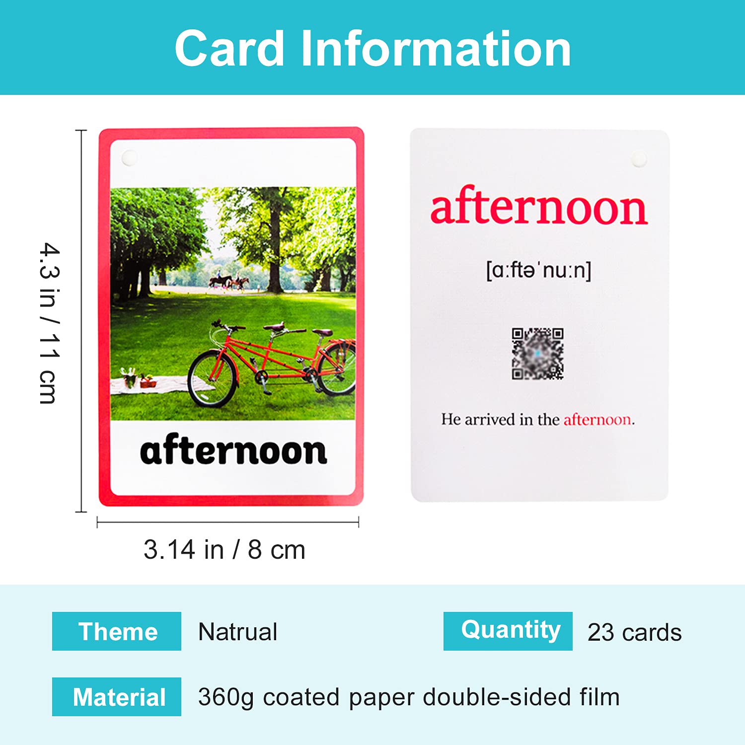 Lilias Natural Flash Cards for Toddlers - Preschool & Kindergarten Learning Toys (4.3x3.14 Inch, 23 Cards) - Perfect for Homeschooling, Early Childhood Education & Interactive Learning Activities