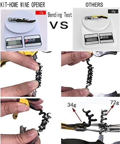 4-Pack Professional Waiter Corkscrew Wine Openers Set - Heavy Duty Stainless Steel Hinges for Restaurants, Bars & Sommeliers - Perfect for Wine Service, Hospitality & Home Entertaining (Black)