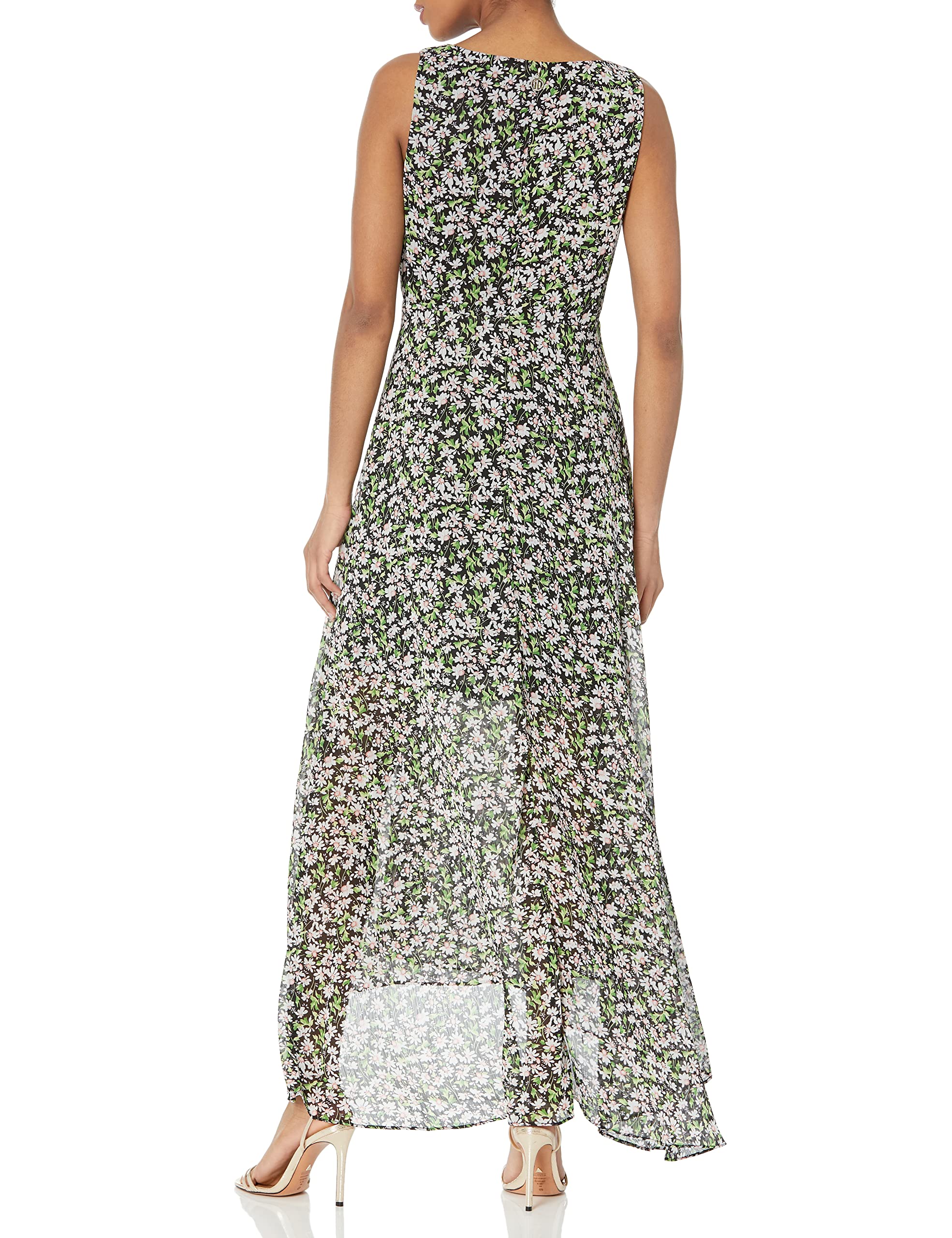 Tommy Hilfiger Women's Daisy Garden Maxi Chiffon Dress - Floral Print Summer Dress for Beach, Wedding & Party Occasions