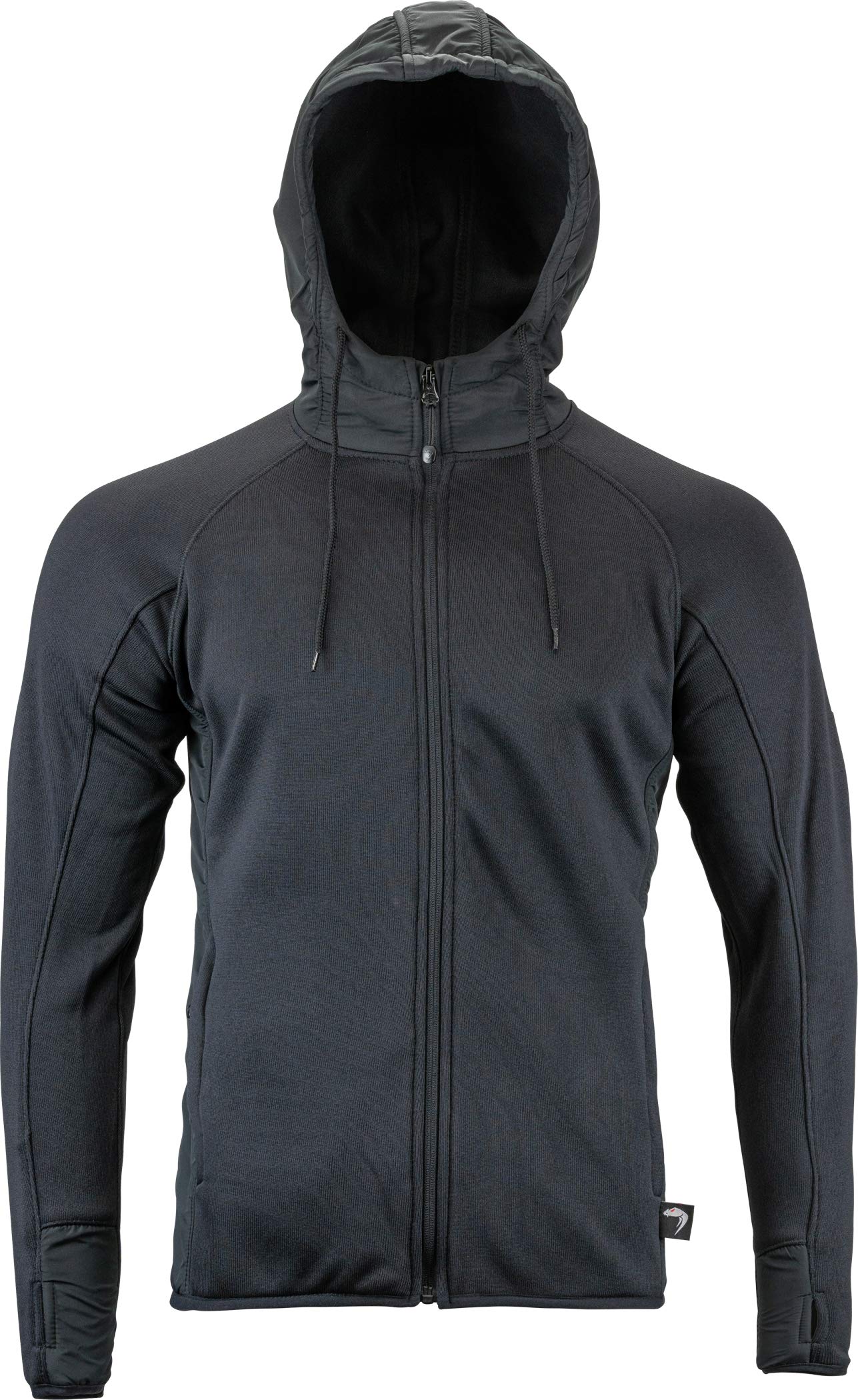 Viper Men's Storm Hoodie - Black Waterproof Windproof Fleece-Lined Jacket for Outdoor Hiking, Camping & Winter Sports