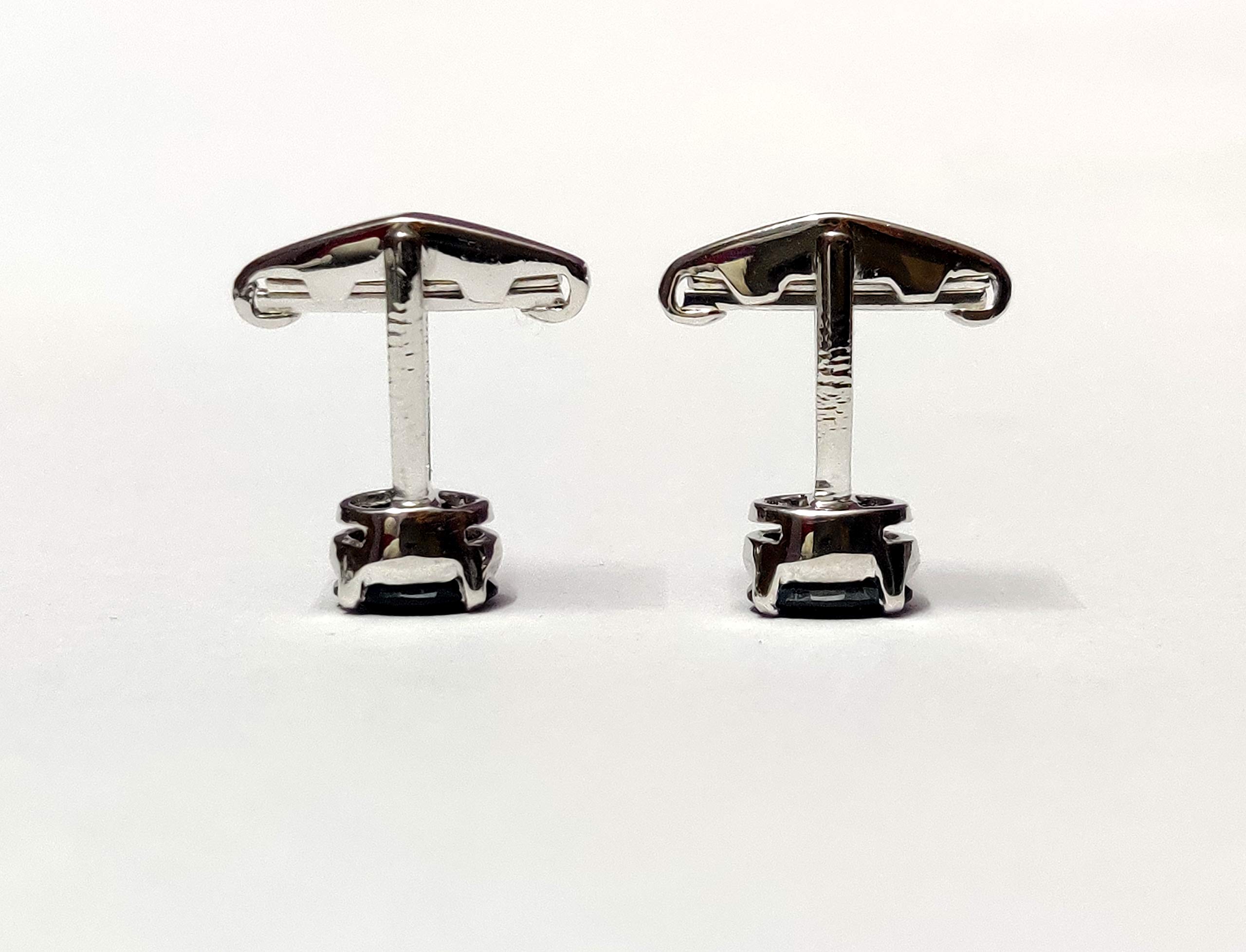 Premium London Blue Topaz Cufflinks for Men - 3.5 Ct AA Grade Groomsmen Wedding Cufflinks - Elegant Gift for Groom, Best Man & Formal Occasions