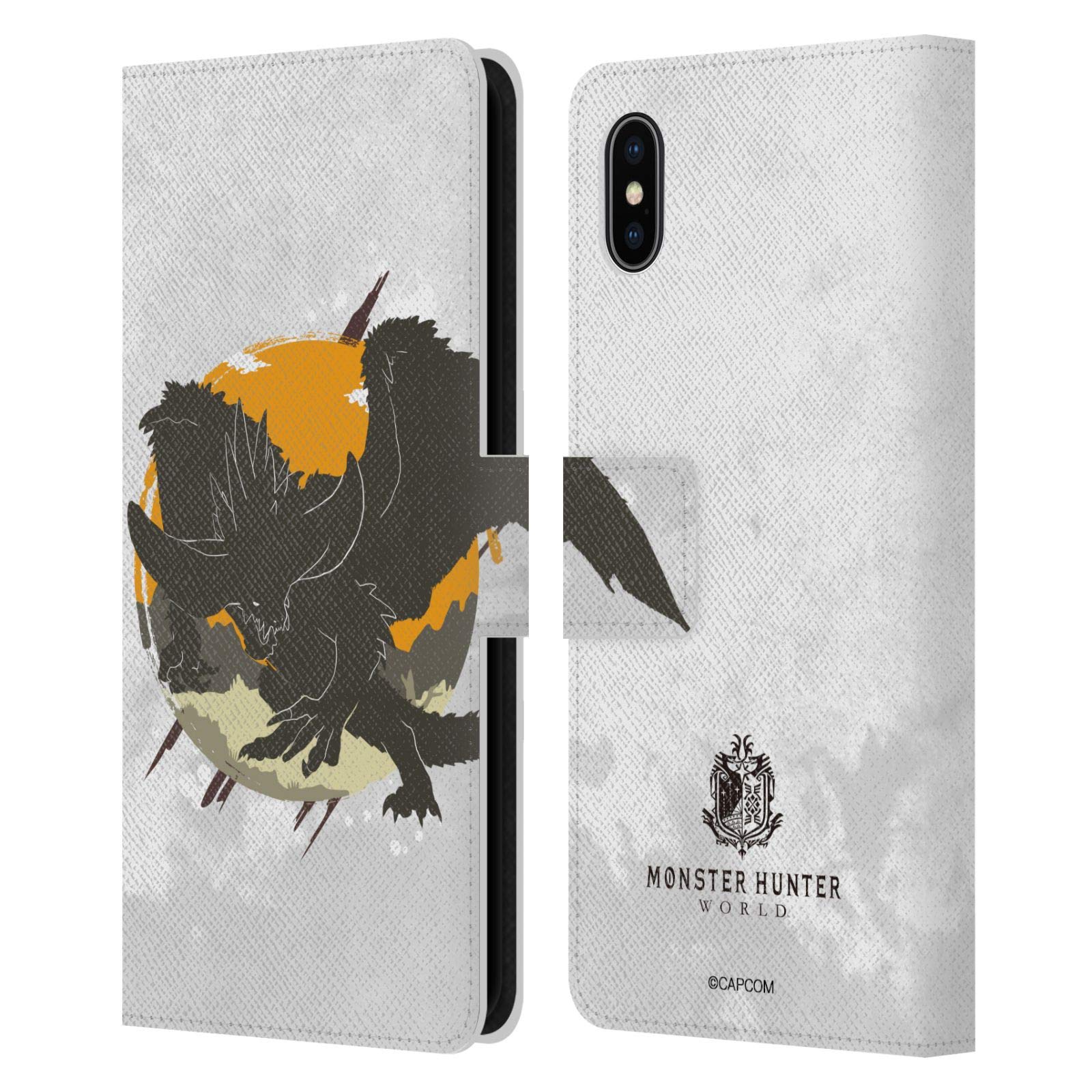 Monster Hunter World Nergigante Leather Wallet Case for iPhone Xs Max | Officially Licensed by Head Case Designs | Perfect for Gaming Enthusiasts & Outdoor Adventures