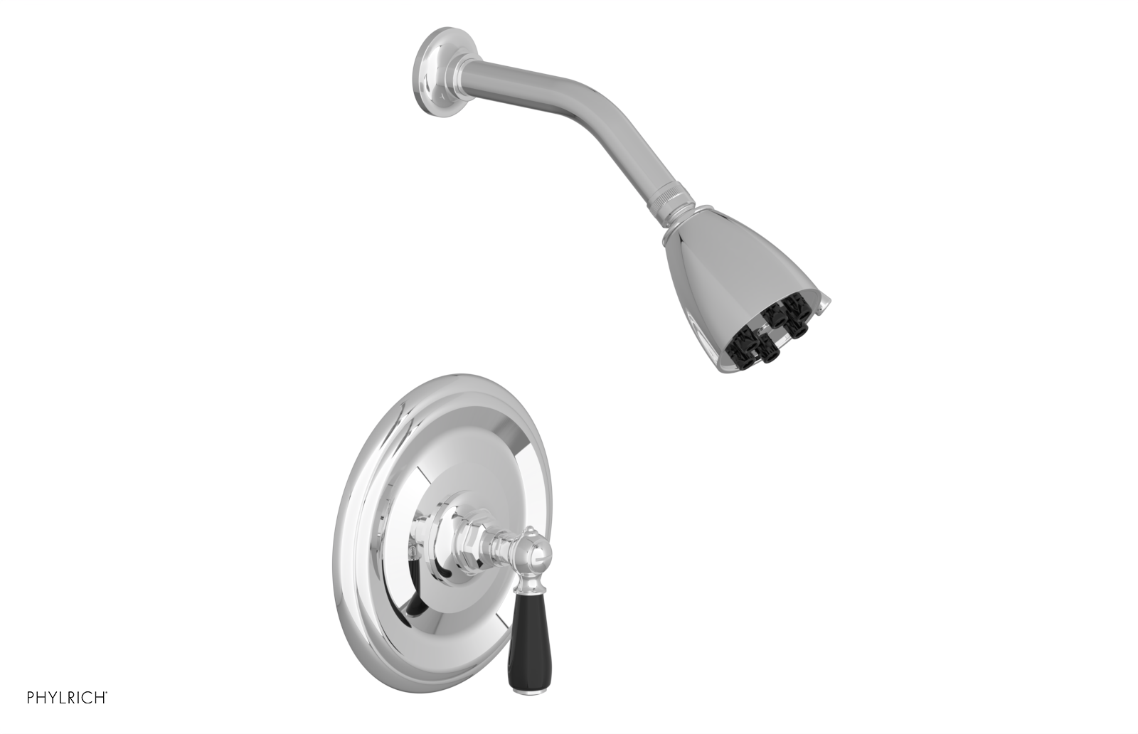 Jamestown Pressure Balance Shower Set with Lever Handle & Black Accents - Model 165 22 | Modern Bathroom Upgrade for Spa-Like Experience