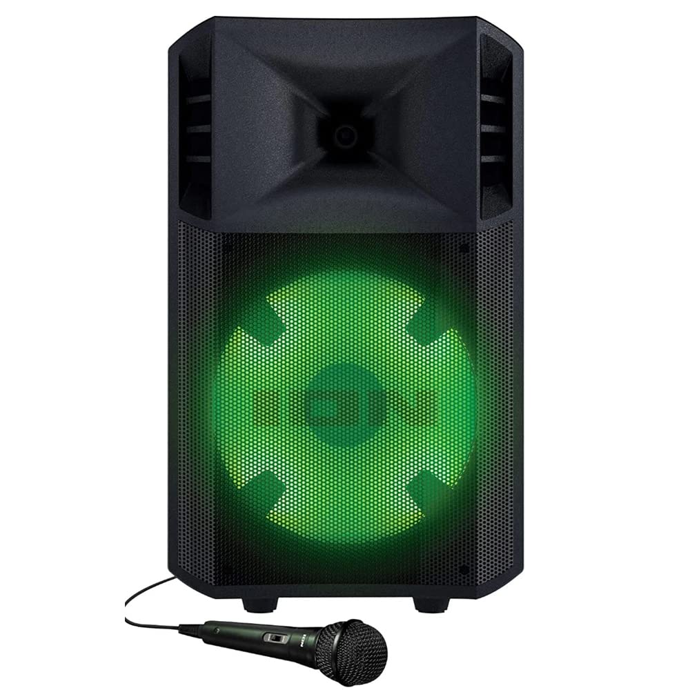 ION Audio Power Glow 300 Portable Bluetooth Speaker with LED Lights - 300W Rechargeable Battery-Powered Sound System with Built-in Handles & Wheels (Renewed) - Perfect for Outdoor Parties, Camping & Home Entertainment