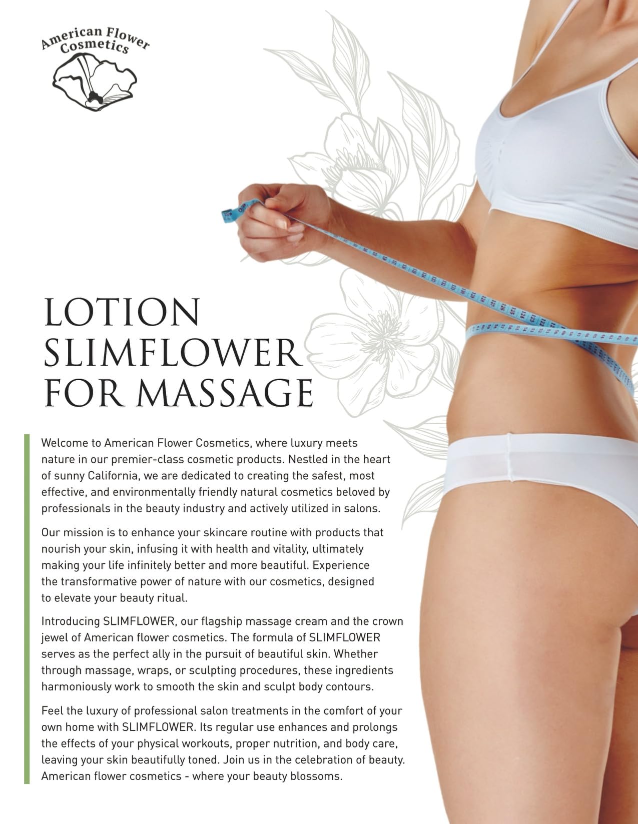 SLIMFLOWER Body Massage Cream with Peach Oil - Icy/Hot Therapy for Muscle Relief | Enriched with Slimbuster L3R Complex, Vitamin E, Sea Buckthorn & Shea Butter | Deep Moisturizing & Antioxidant Care for Post-Workout Recovery & Spa Treatments
