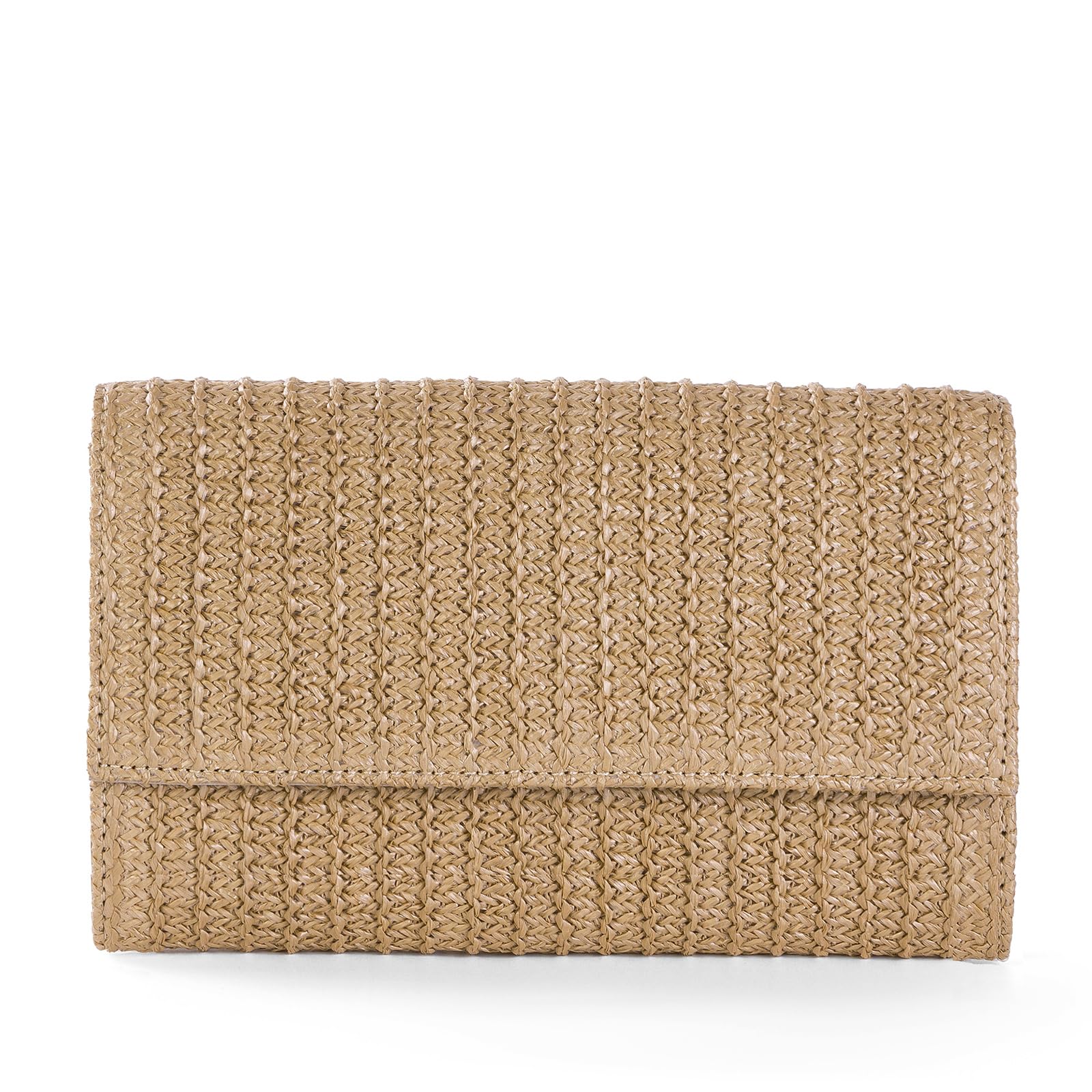 Kseymeir Straw Clutch Purse - Crossbody Shoulder Bag | Raffia Handbag for Women | Summer Beach Travel Accessory | Trendy Envelope Purse for Vacation, Wedding & Outdoor Events