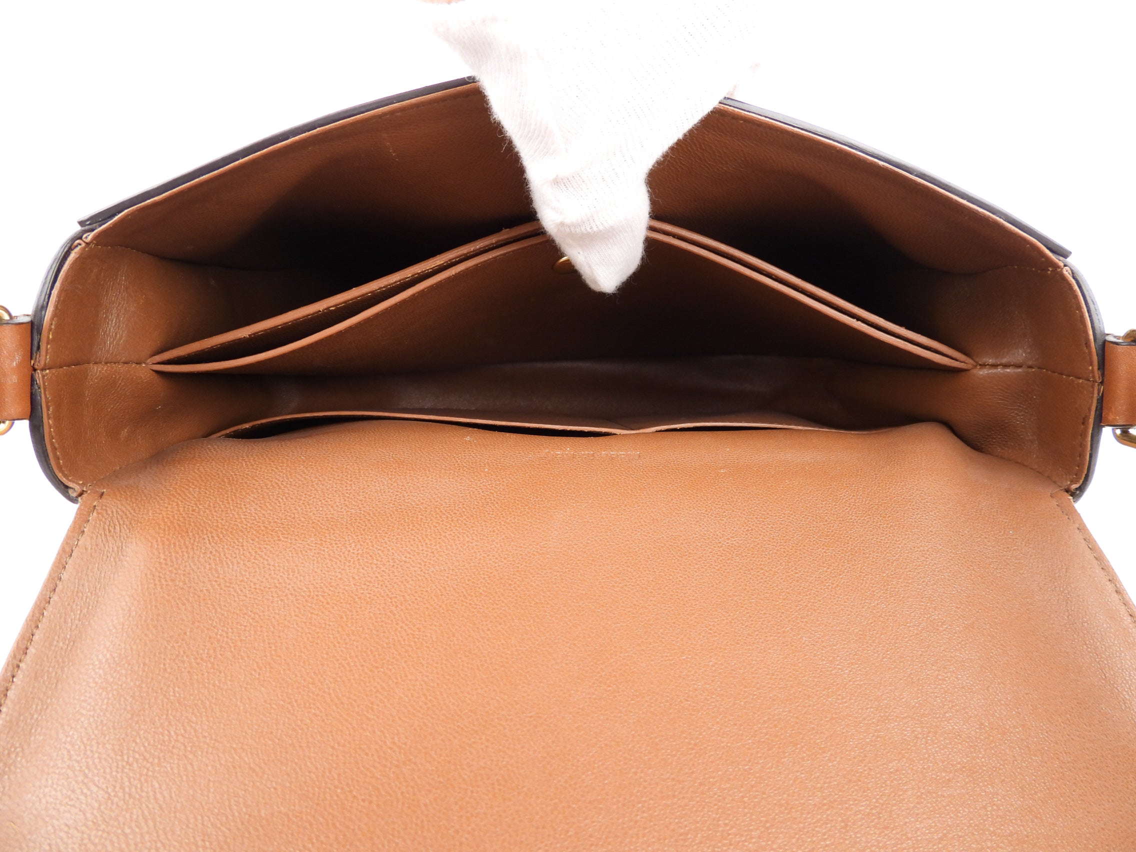 Celine Brown Smooth Leather Medium Trotteur Crossbody Shoulder Bag for Women | Luxury Designer Handbag | Perfect for Work, Travel & Evening Out