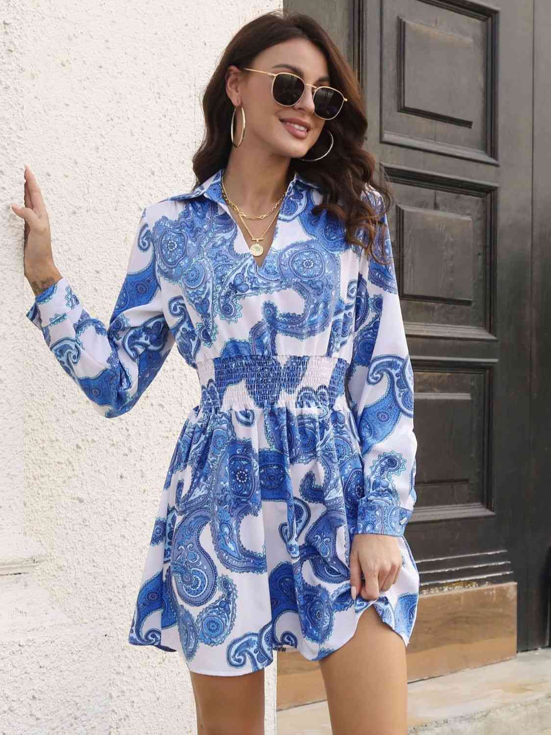 Stylish Long Sleeve Resort Dress for Women - Flowy Vacation Maxi Dress with Pockets | Perfect for Beach Getaways, Summer Travel & Resort Wear