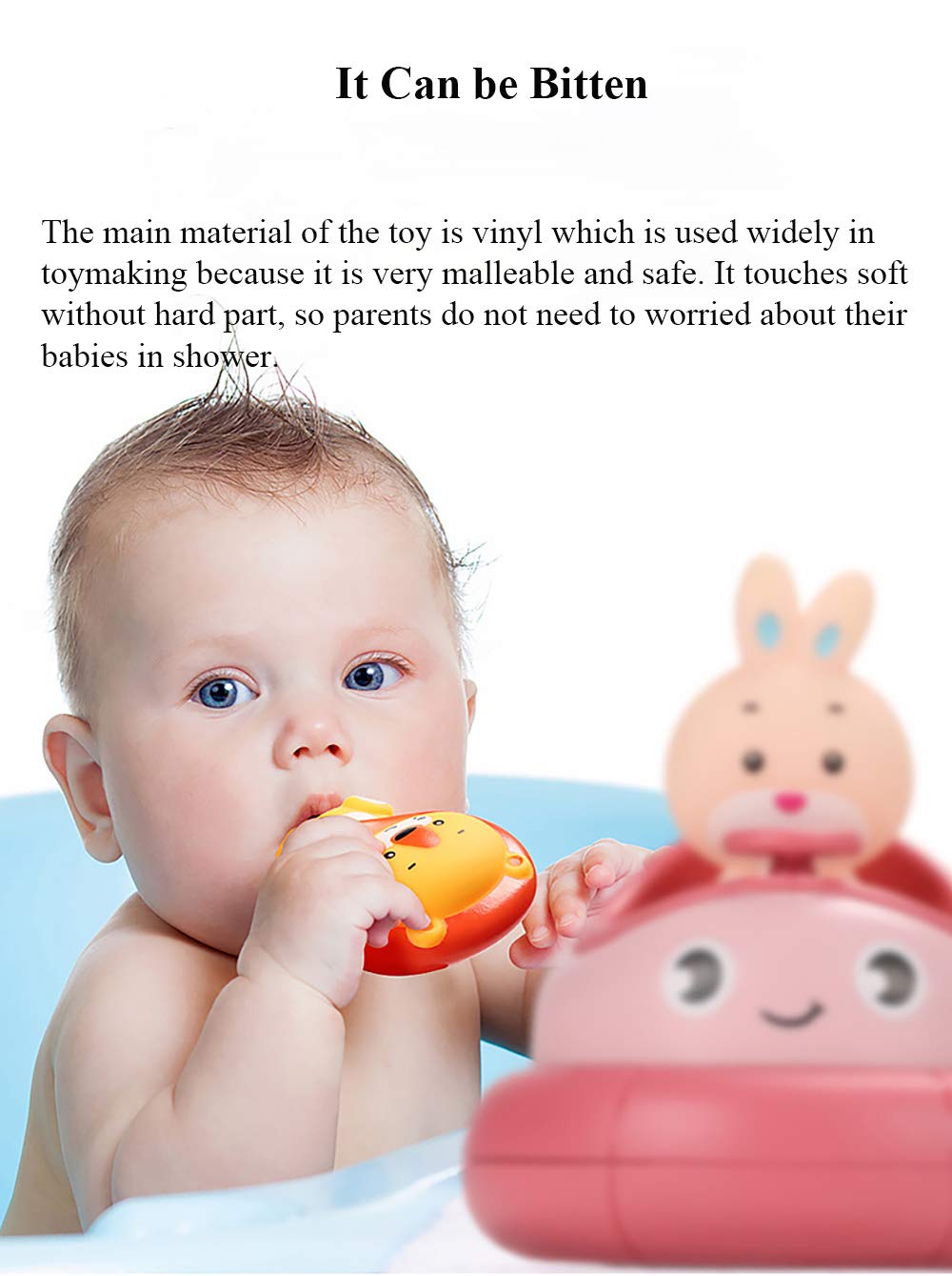 Electric Bathtub Fountain Toy for Kids - Fun Rotating Boat Bath Toy with Water Spray & Squirt Features (Rabbit Design) - Perfect for Bathtime Play & Sensory Development