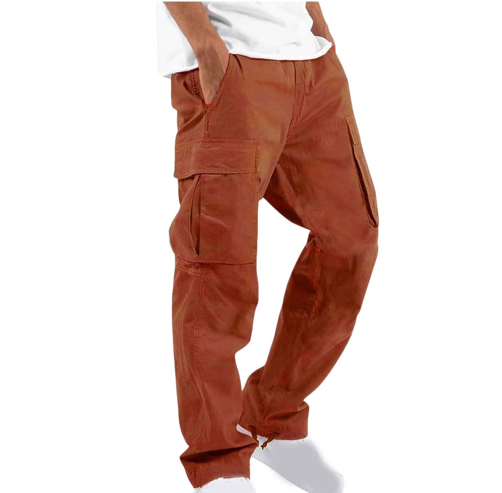 Men's Jogging Cargo Pants with Multiple Pockets - Lightweight Loose Fit Outdoor Hiking & Military Tactical Trousers for Casual Wear, Running & Travel