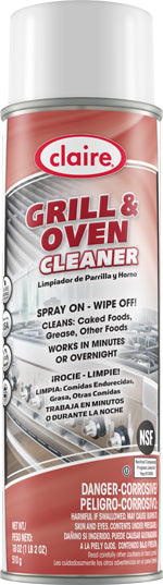 Grill & Oven Cleaner Aerosol Spray - Heavy Duty Degreaser (12 Pack, 20oz Cans) - Perfect for BBQ Grills, Ovens, Stovetops & Kitchen Appliances