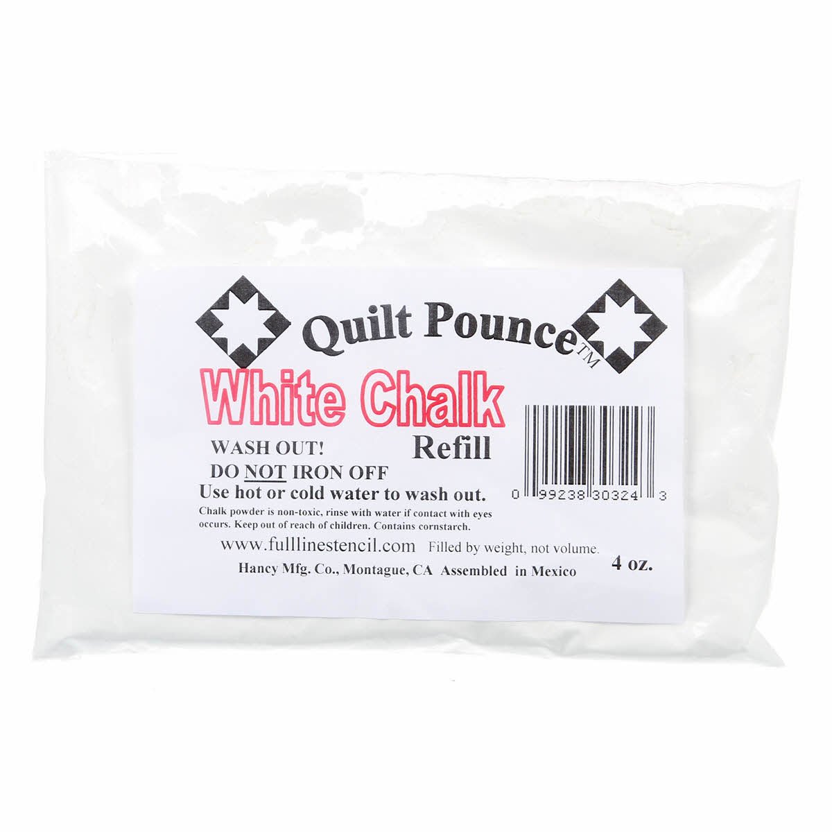 Hancy Quilt Pounce White Chalk Refill - 4oz Pack for DIY Sewing, Quilting & Fabric Marking | Perfect for Crafting, Dressmaking & Home Decor Projects
