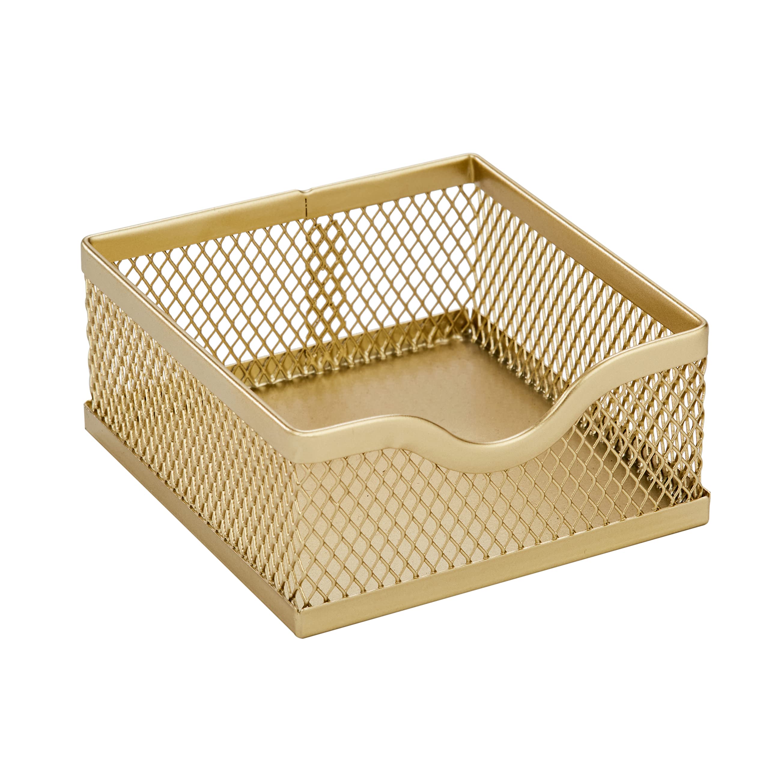 Anova Mesh Desk Organizer with 7 Compartments & Drawer - Office Desk Tidy for Pens, Candy, Supplies - Multifunctional Gold Organizer for Home, Office, School & Workspace Organization