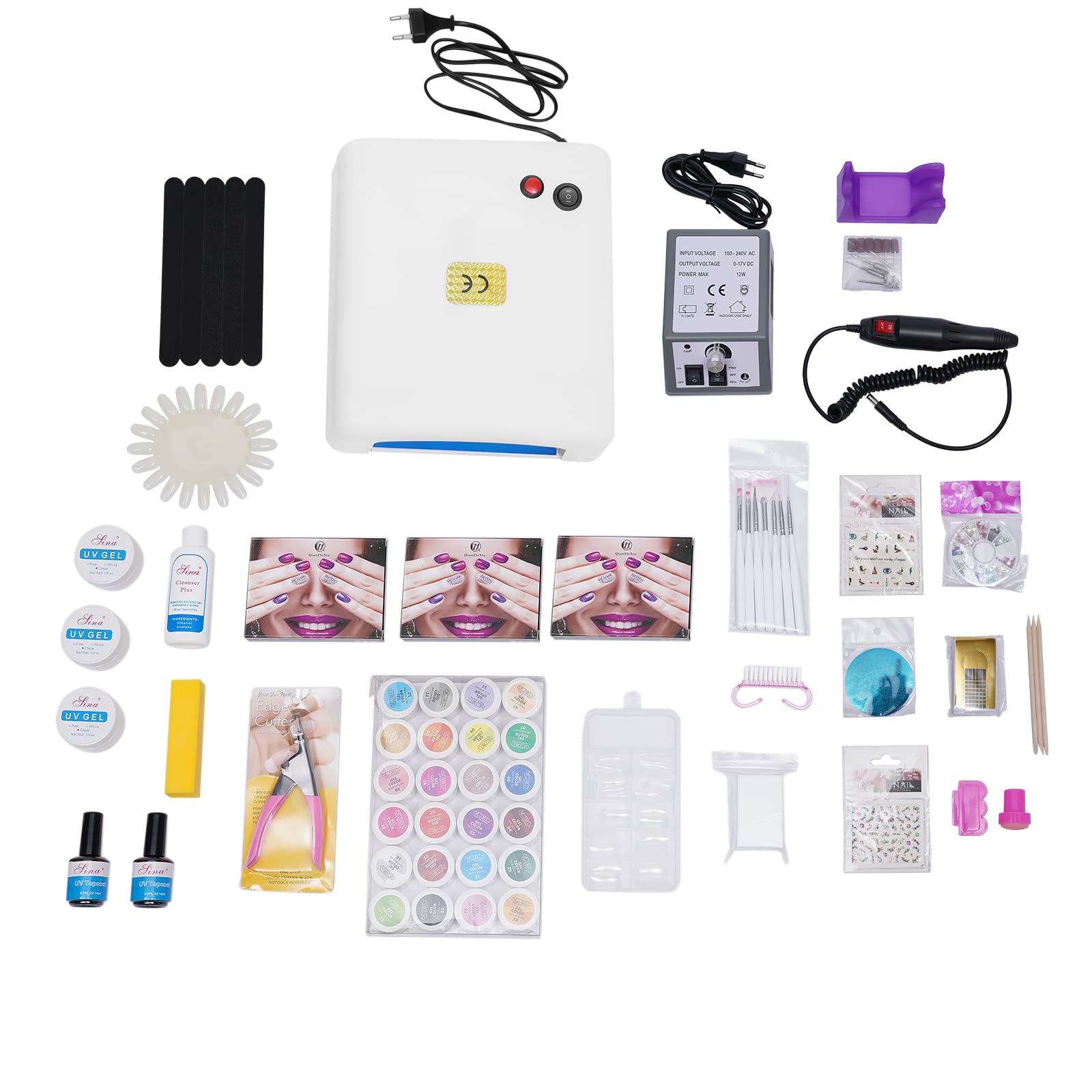 Professional UV Gel Nail Kit with LED Lamp - Complete Nail Art Set for Beginners | Manicure Tools for Home Salon, Gel Nails Design & Beauty Care | Perfect for DIY Nail Art, Home Spa Days & Professional Nail Studio Use