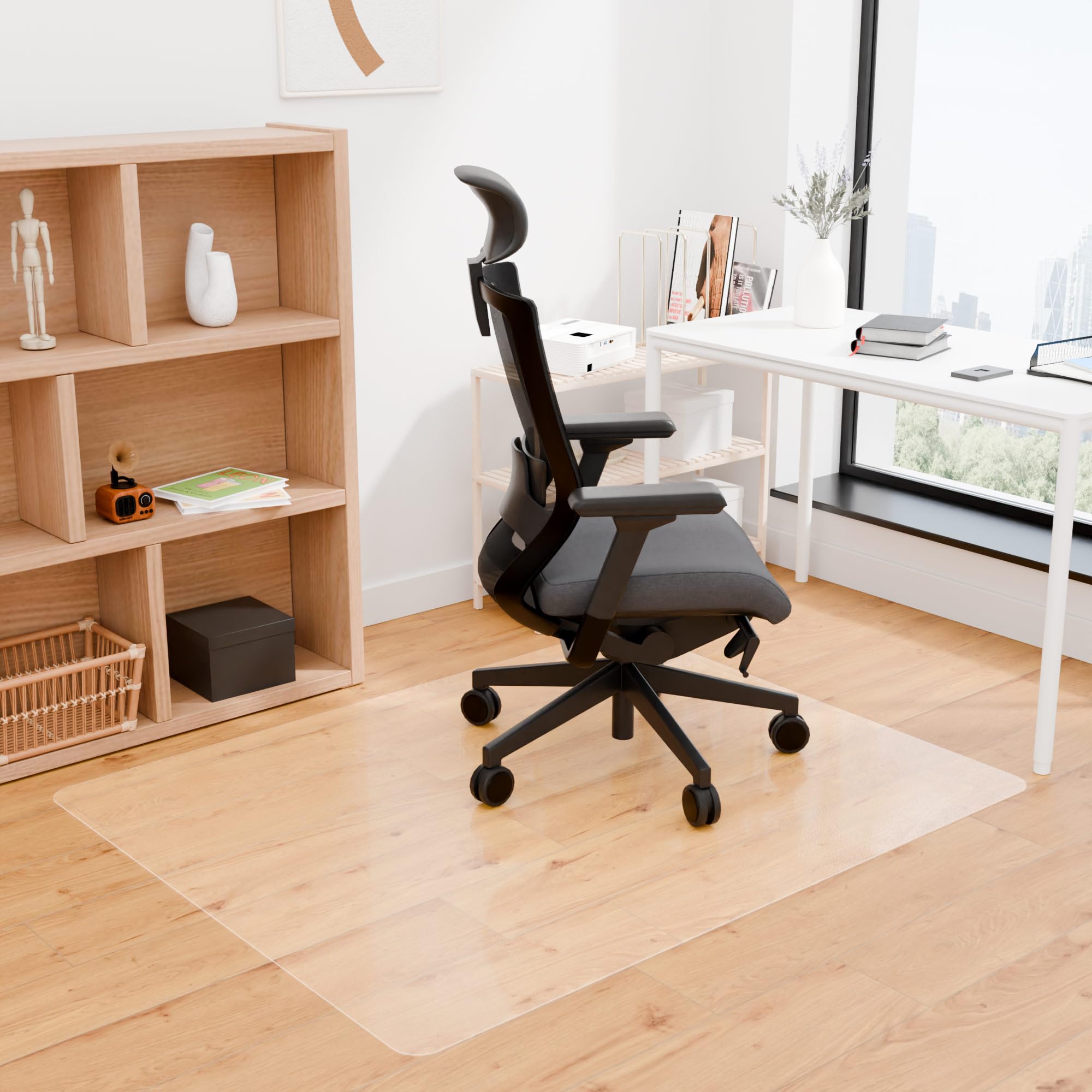 Premium Clear Office Chair Mat for Hardwood Floors - 46