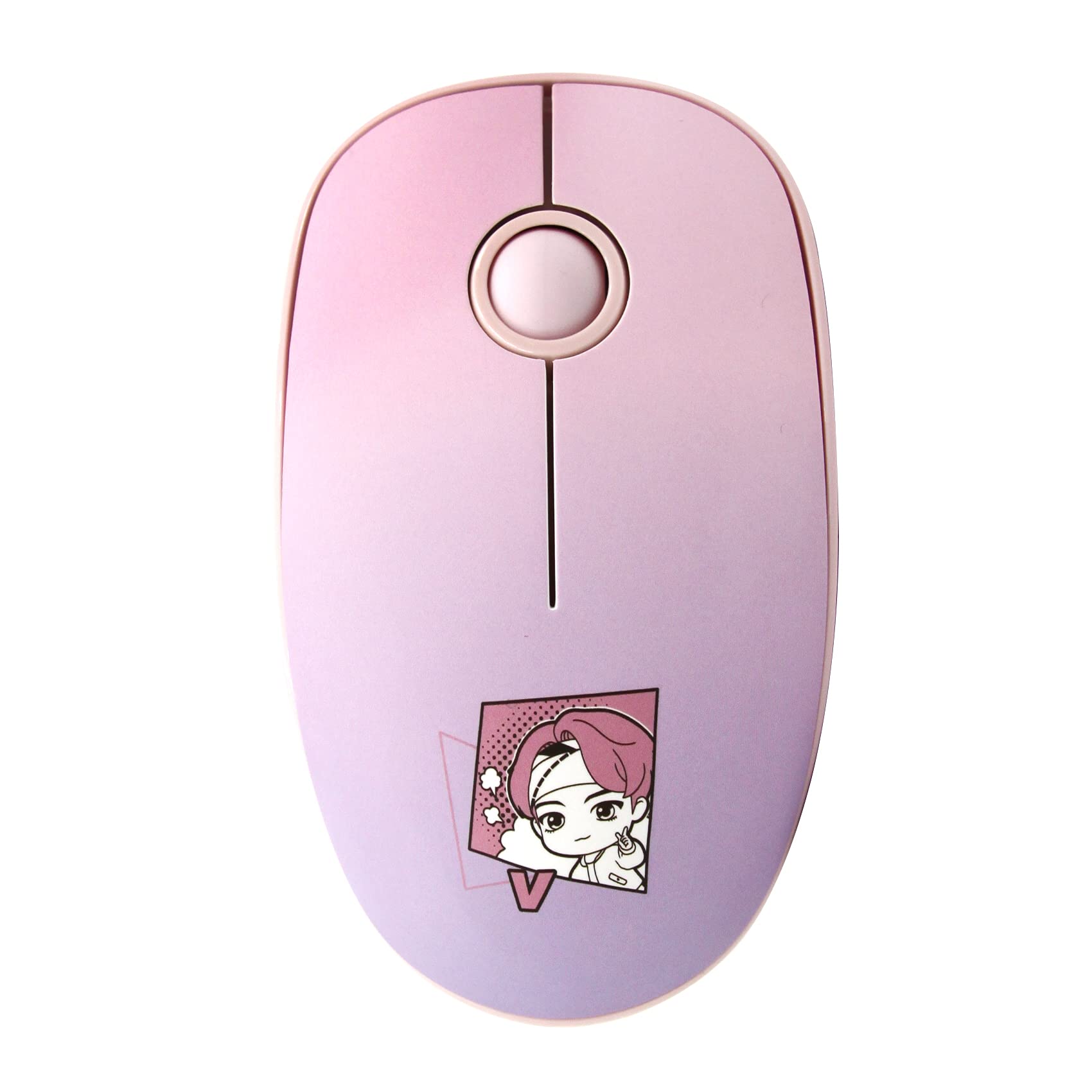K-Pop Star Character Wireless Mouse - 2.4G Silent Bluetooth Mouse with USB Receiver for PC, Tablet & Laptop | Portable Computer Mouse for Office, Gaming & Home Use (V)