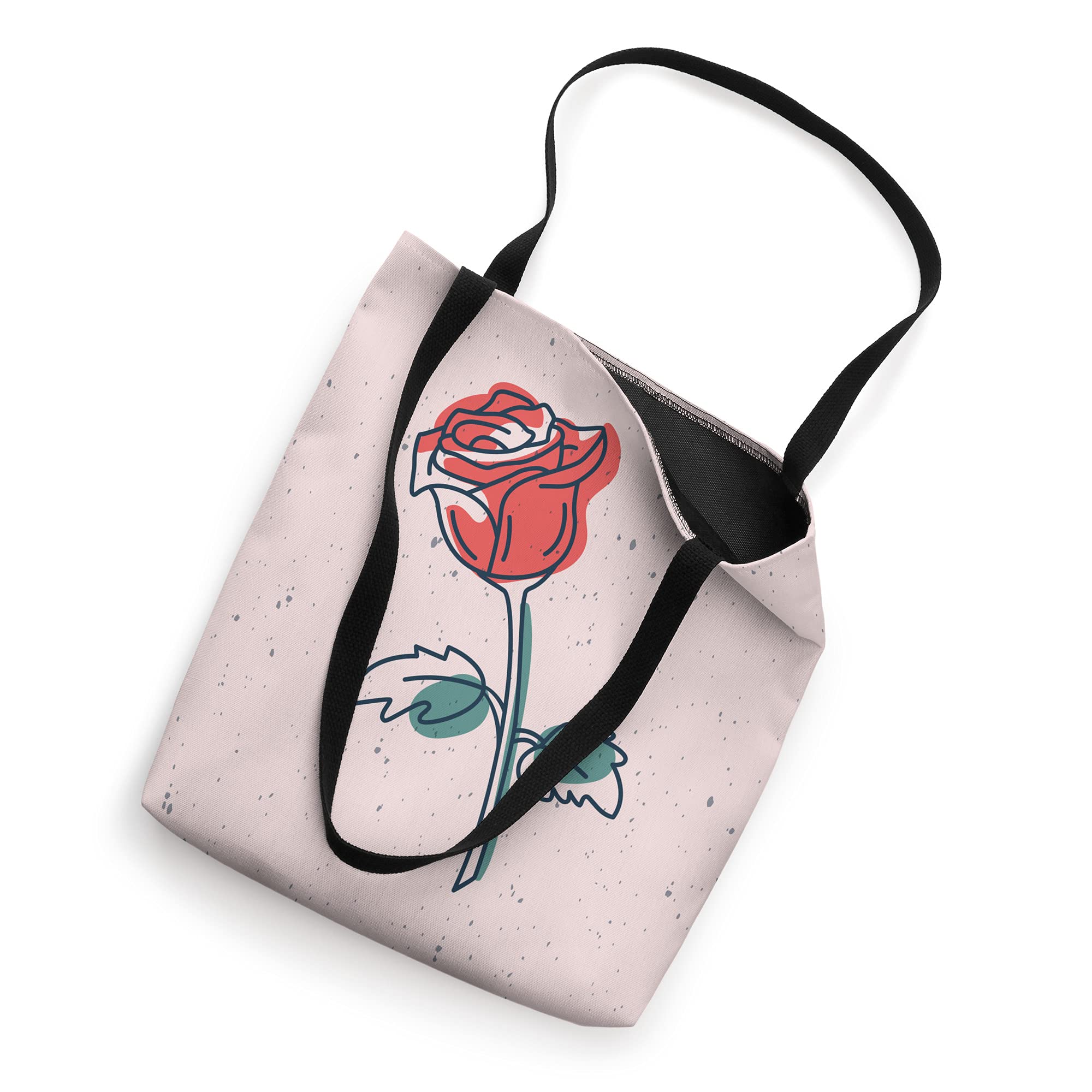 Stylish Rose Flower Tote Bag for Women - Fashionable Canvas Shoulder Bag with Floral Print - Perfect for Shopping, Beach & Daily Use