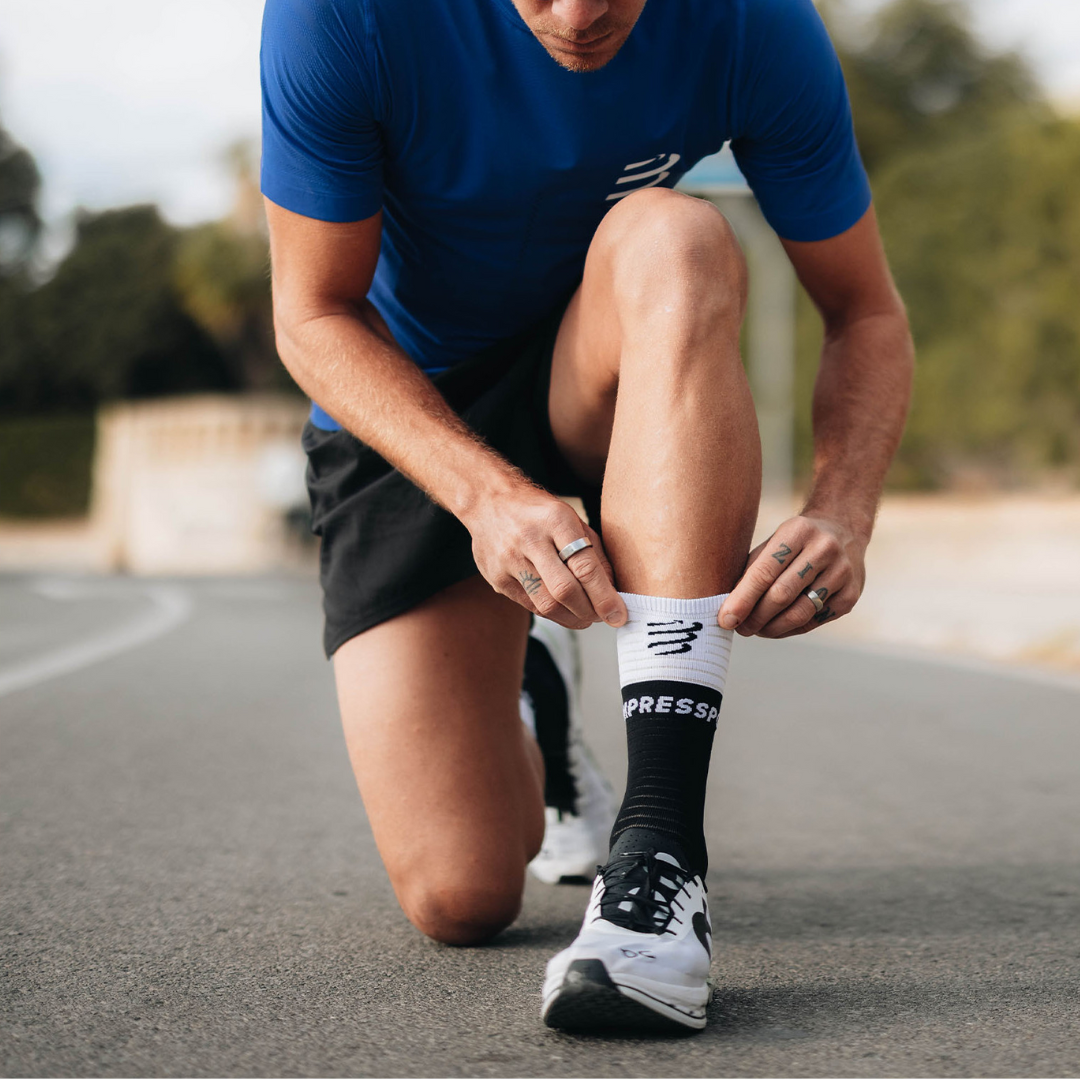Compressport Unisex Mid Compression Socks V2.0 - Athletic Support for Running, Hiking & Recovery - Improve Circulation & Reduce Fatigue