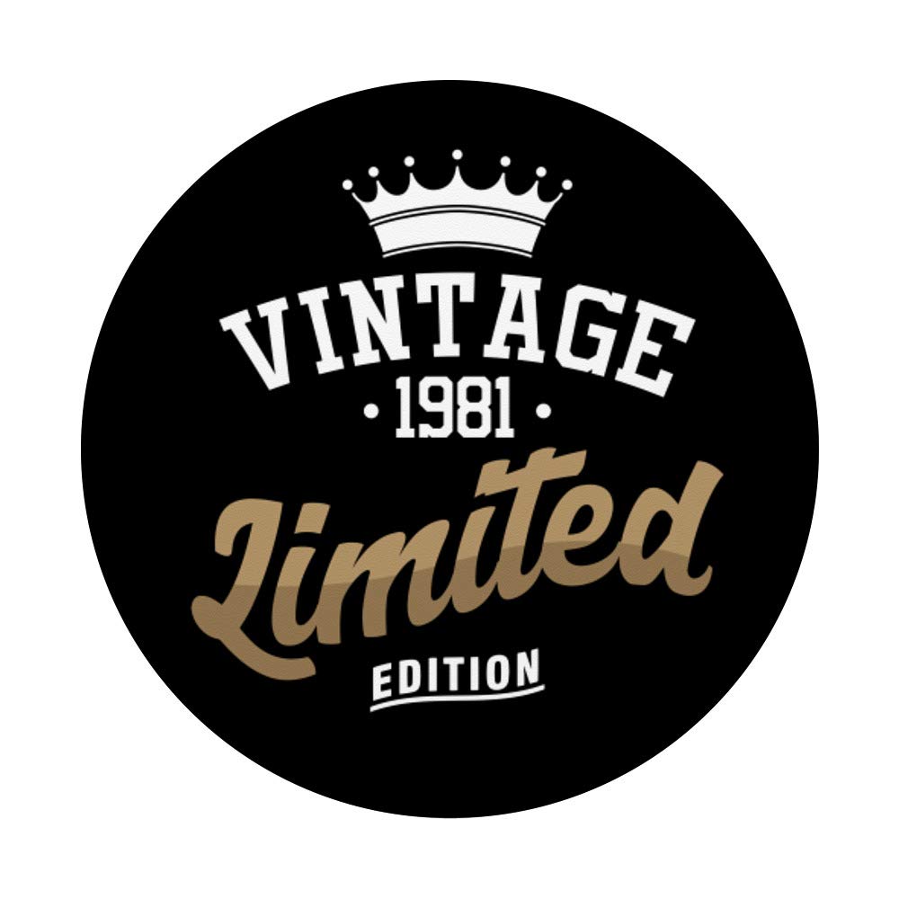 42nd Birthday Gifts for Dad & Mum - 1981 Vintage PopSockets Swappable PopGrip - Perfect for Phones, Tablets, and Daily Use