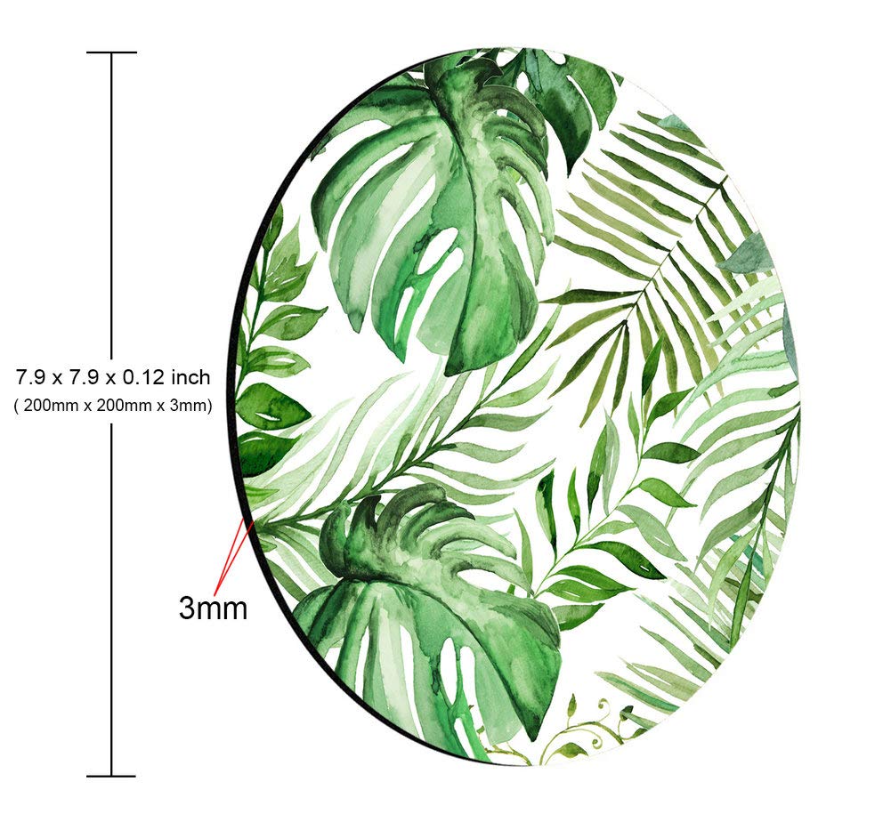 Premium Wild Leaf Round Mouse Pad - Non-Slip Desk Accessory for Office & Gaming | Nature-Inspired Computer Mouse Mat | Perfect Gift for Friends & Colleagues | Ideal for Work, Home & Gaming Setups