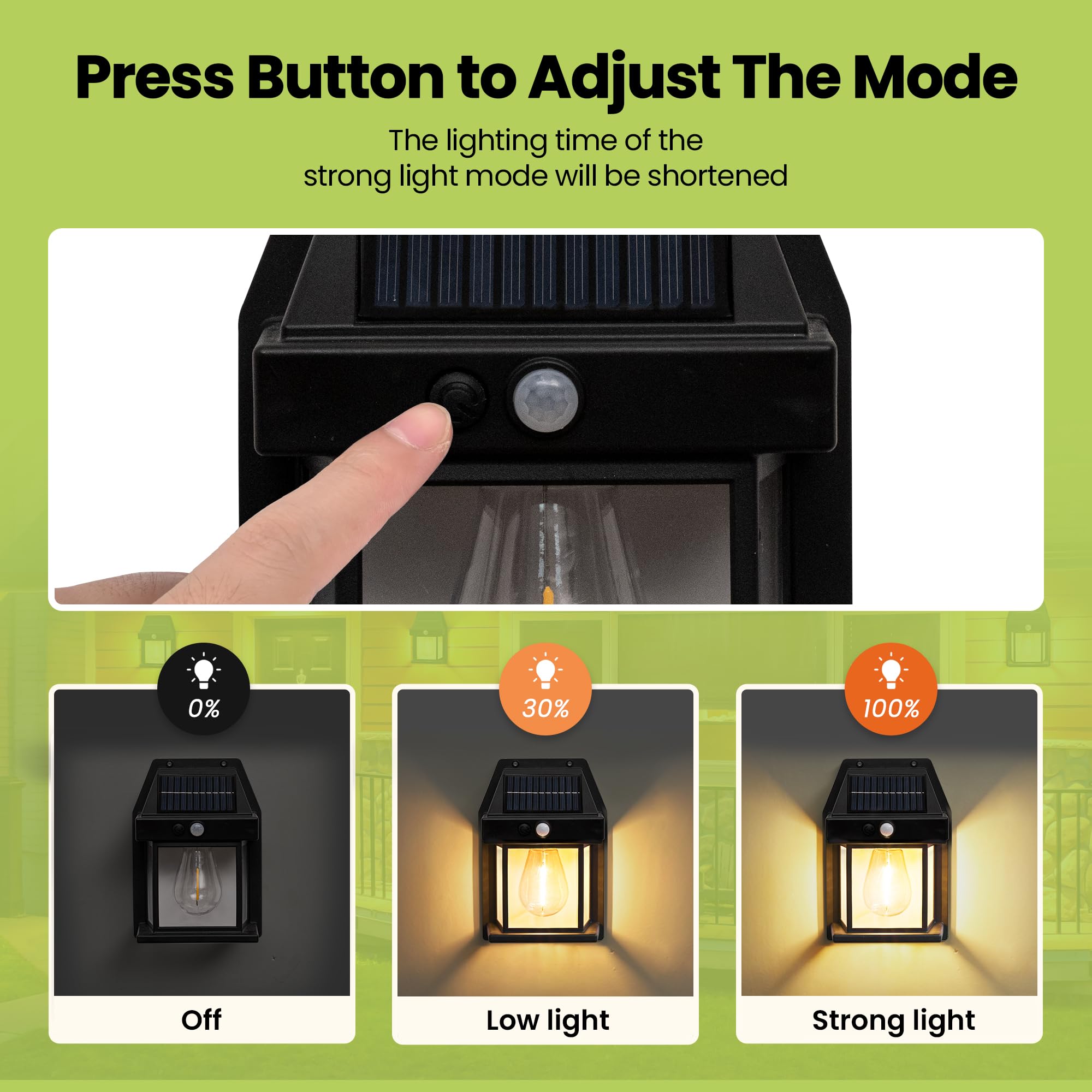 4 Pack Solar Motion Sensor Wall Lights - Waterproof LED Outdoor Lights with 3 Lighting Modes for Deck, Fence, Garage, Barn, Patio & Yard - Perfect for Home Security and Nighttime Illumination