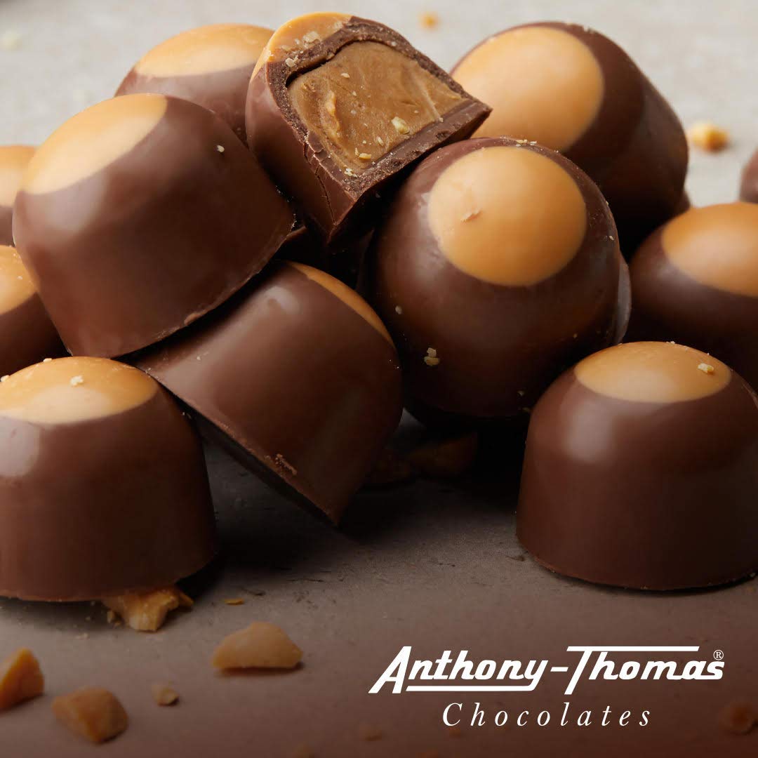 Anthony Thomas Ohio State Buckeyes Box - 6 Count Delicious Peanut Butter & Milk Chocolate Buckeyes | Great Tasting Snacks for Gifts, Parties & Game Day Treats