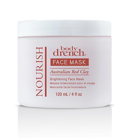 Body Drench Nourishing Australian Red Clay Facial Mask - 4 oz Deep Cleansing & Detoxifying for Acne & Oily Skin - Spa Quality Skincare Treatment at Home