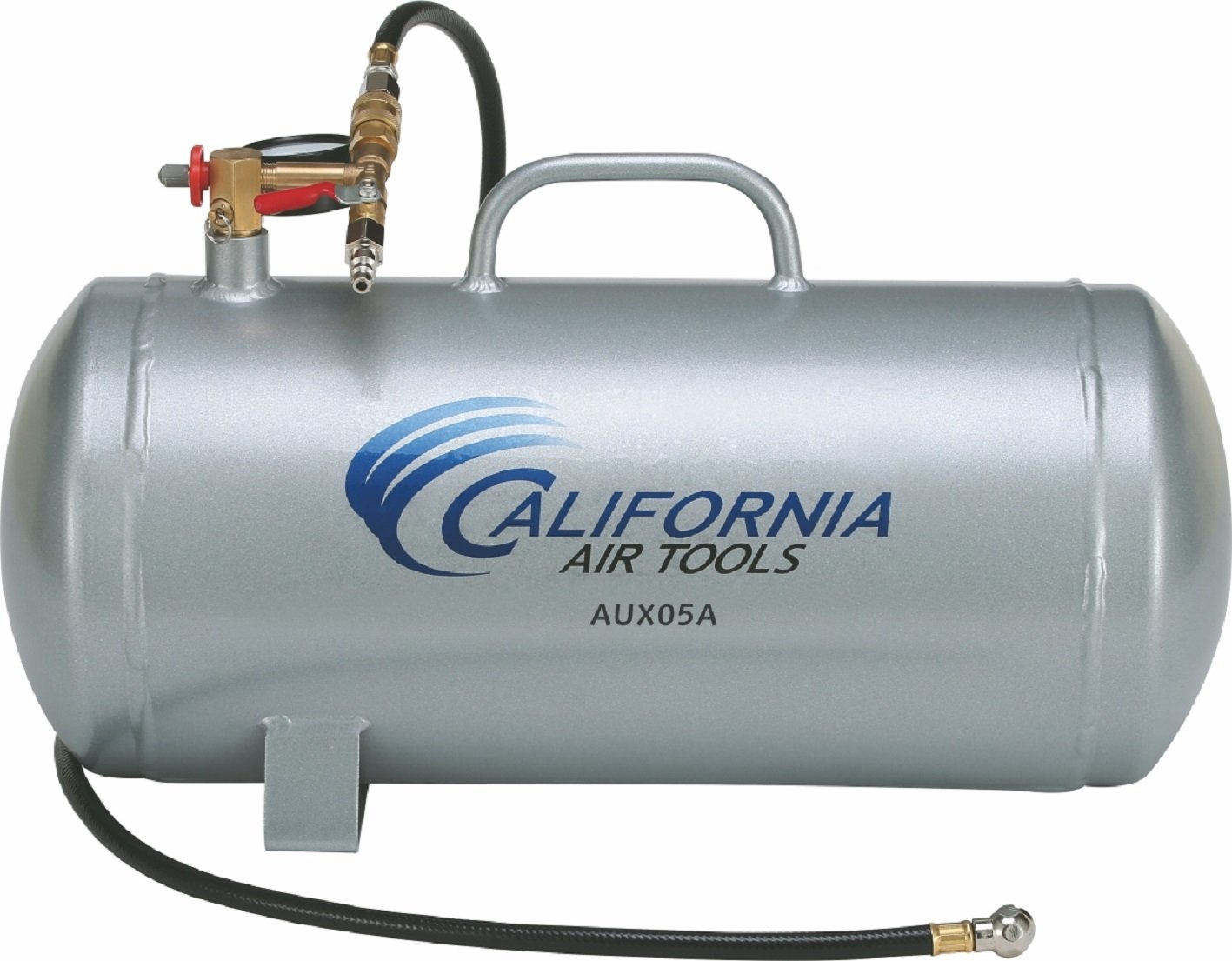 California Air Tools CAT-AUX05A 5 Gallon Lightweight Portable Aluminum Air Tank - Silver | Ideal for Home Garage, Auto Repair, and DIY Projects