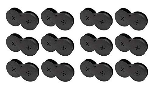 Compatible Replacement Ribbons for 125/225/440 Paper Tiger Black Printer (12-Pack P6050_12PK) - Ideal for Office, Retail, and Warehouse Label Printing