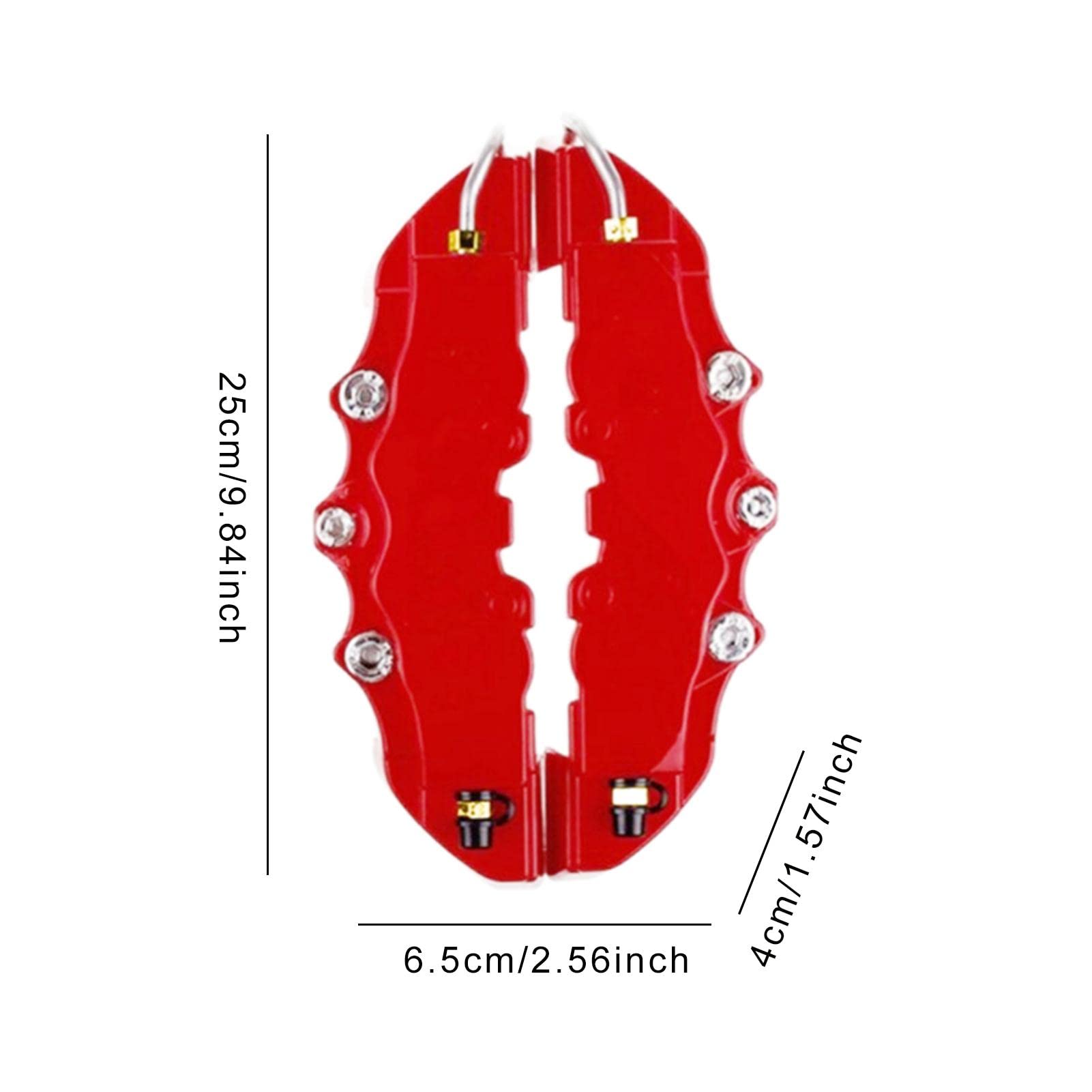 Universal Car Brake Caliper Cover Set - Front & Rear Wheel Hub Protector Guard for Enhanced Vehicle Aesthetics & Protection - Perfect for Car Enthusiasts & Auto Detailing