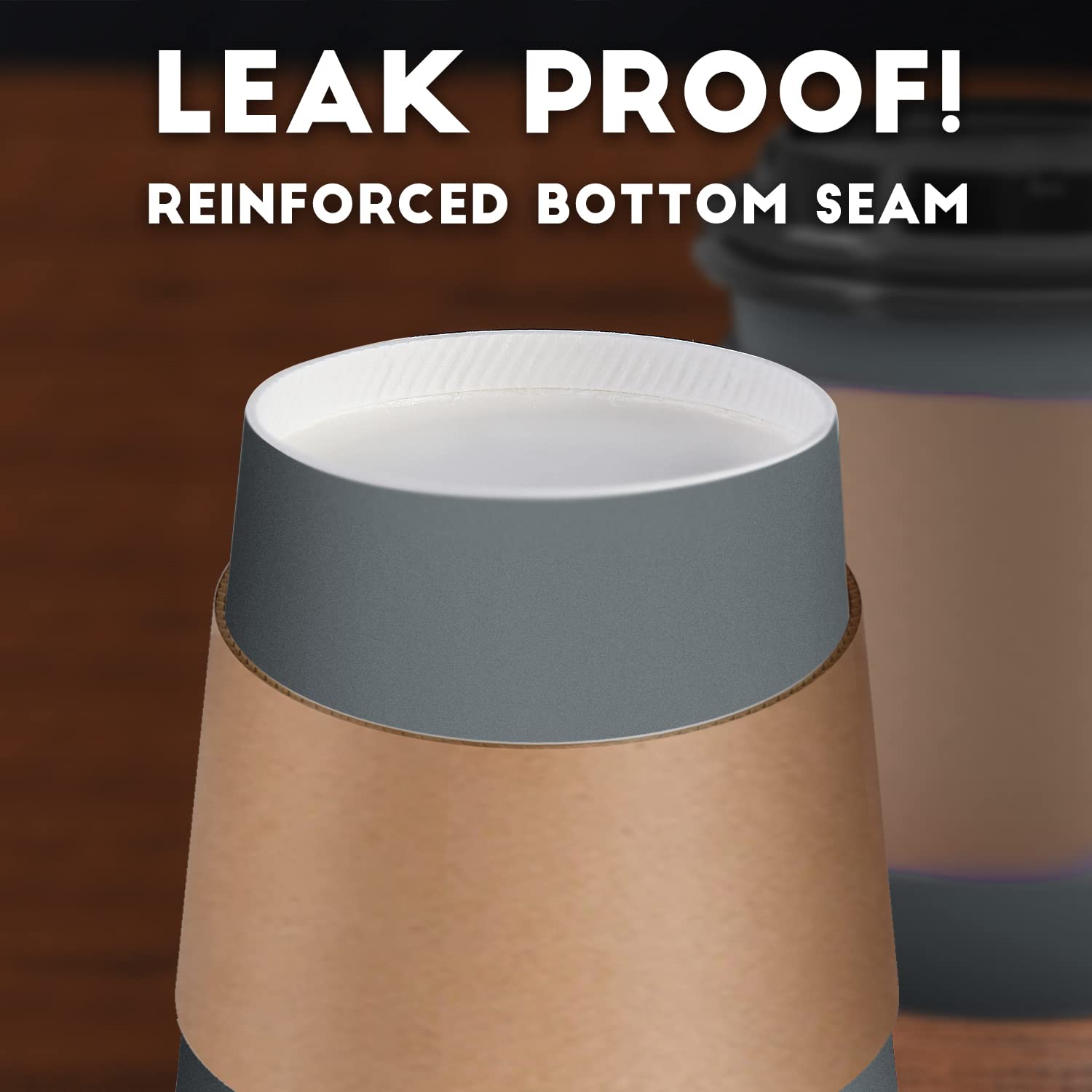 100 Pack - 12 oz Eco-Friendly Disposable Coffee Cups with Lids, Sleeves & Straws | 100% Biodegradable & Compostable PLA Paper Cups for Tea, Coffee, Hot Chocolate | Perfect for Cafes, Offices, Parties & Takeout